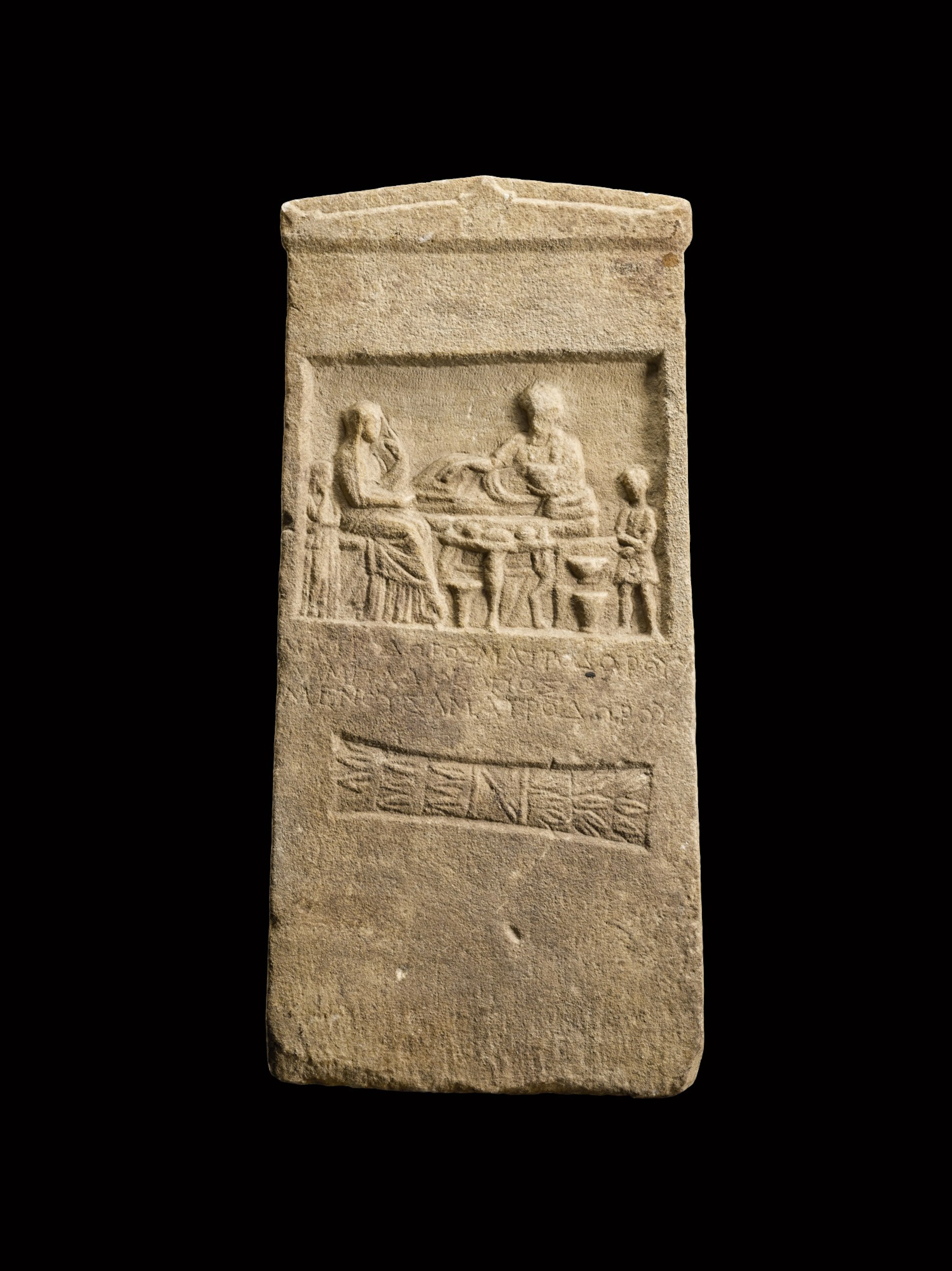 A Hellenistic Marble Funerary Stele for Matrodoros and Menousa
