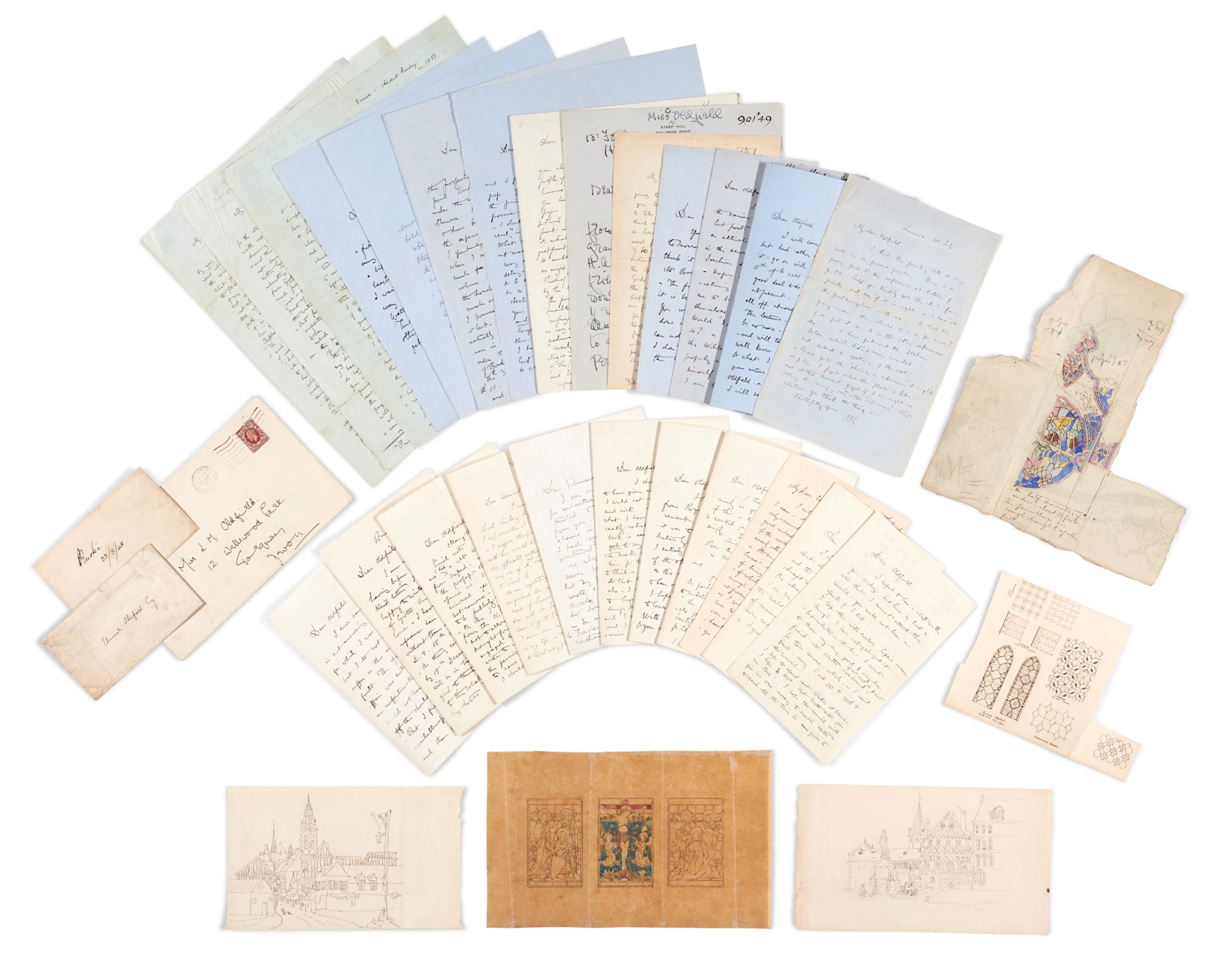 John Ruskin | A series of 25 autograph letters signed