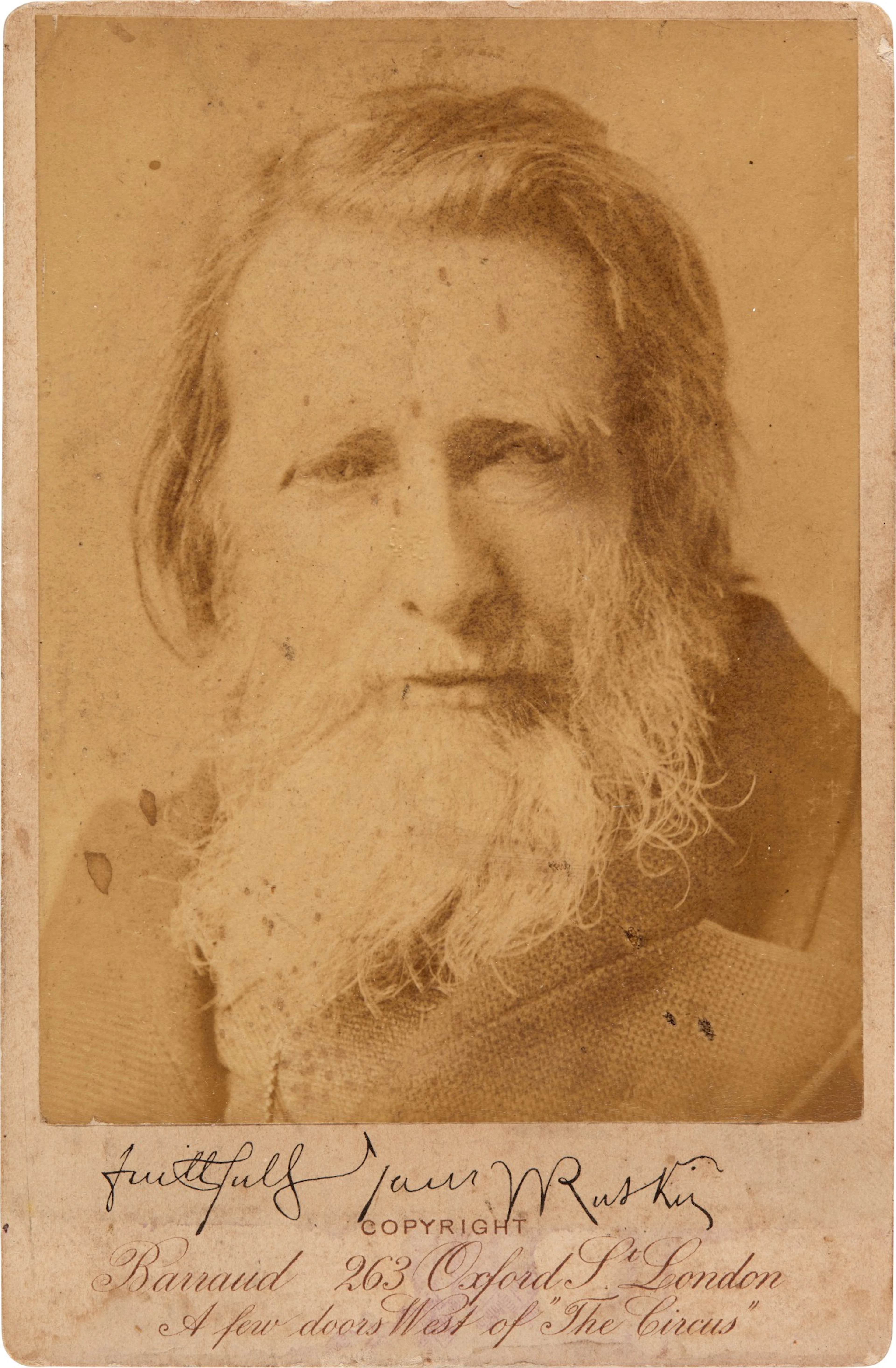John Ruskin | A signed photograph, 1880s