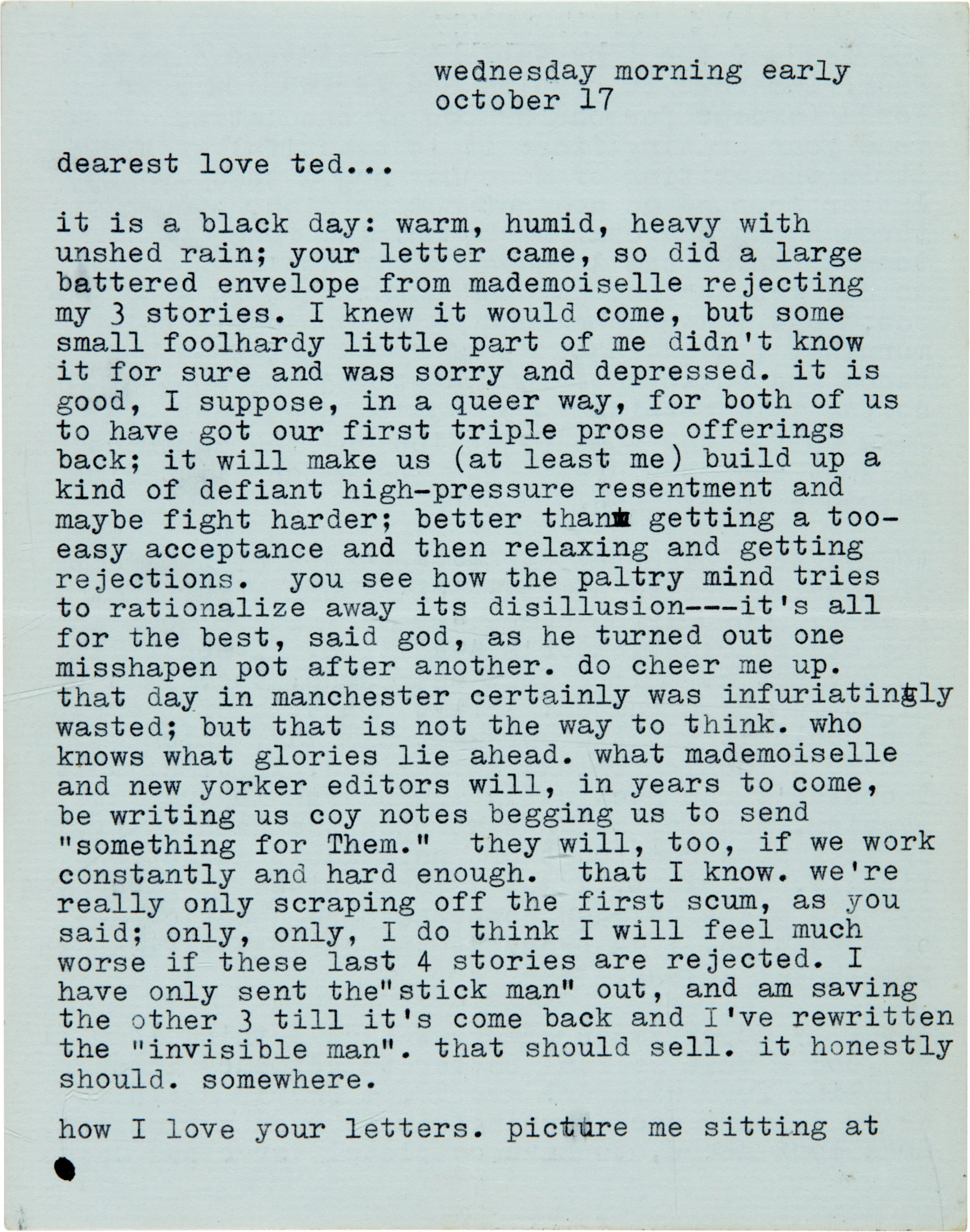 Sylvia Plath | Typed letter signed