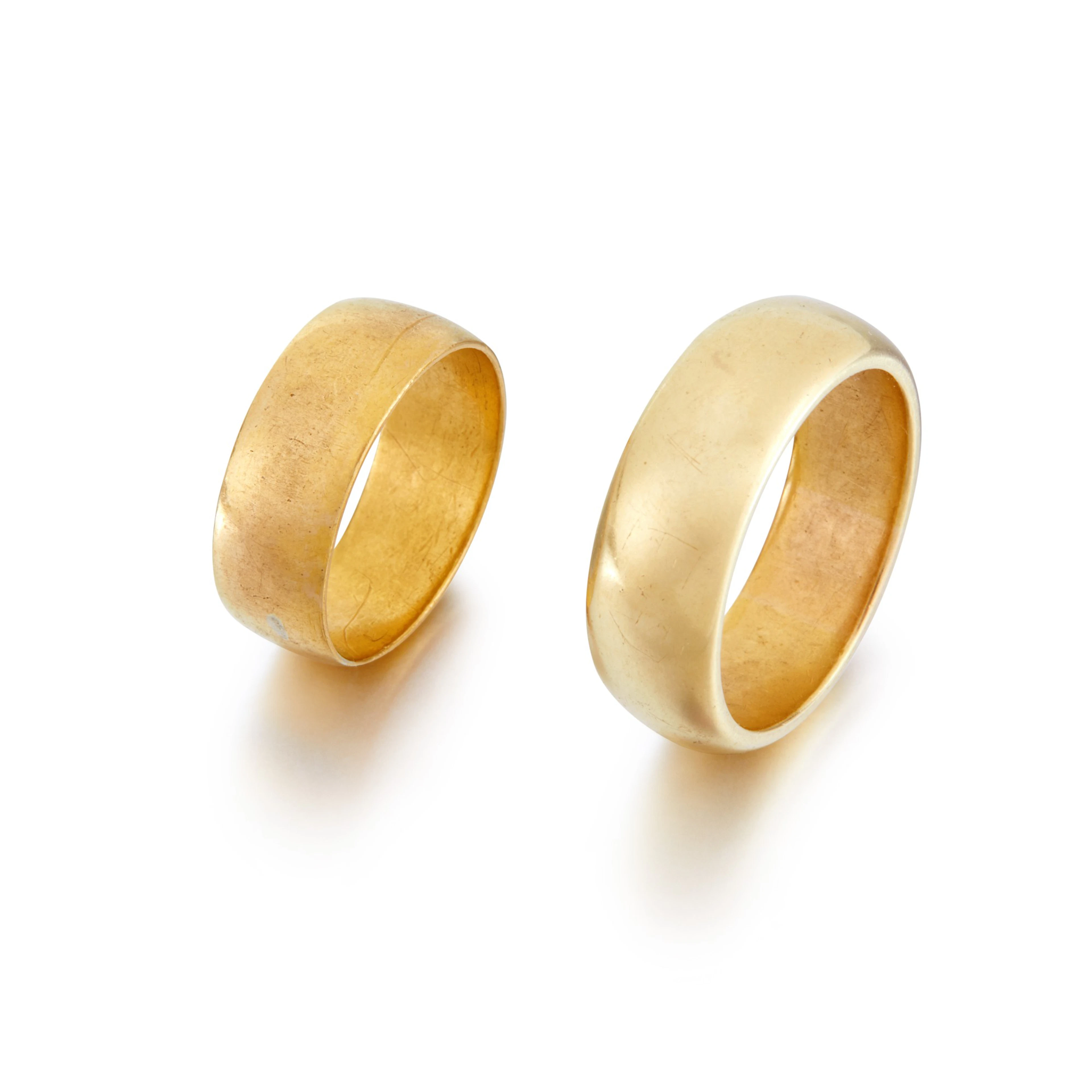 Sylvia Plath and Ted Hughes | Pair of gold wedding rings