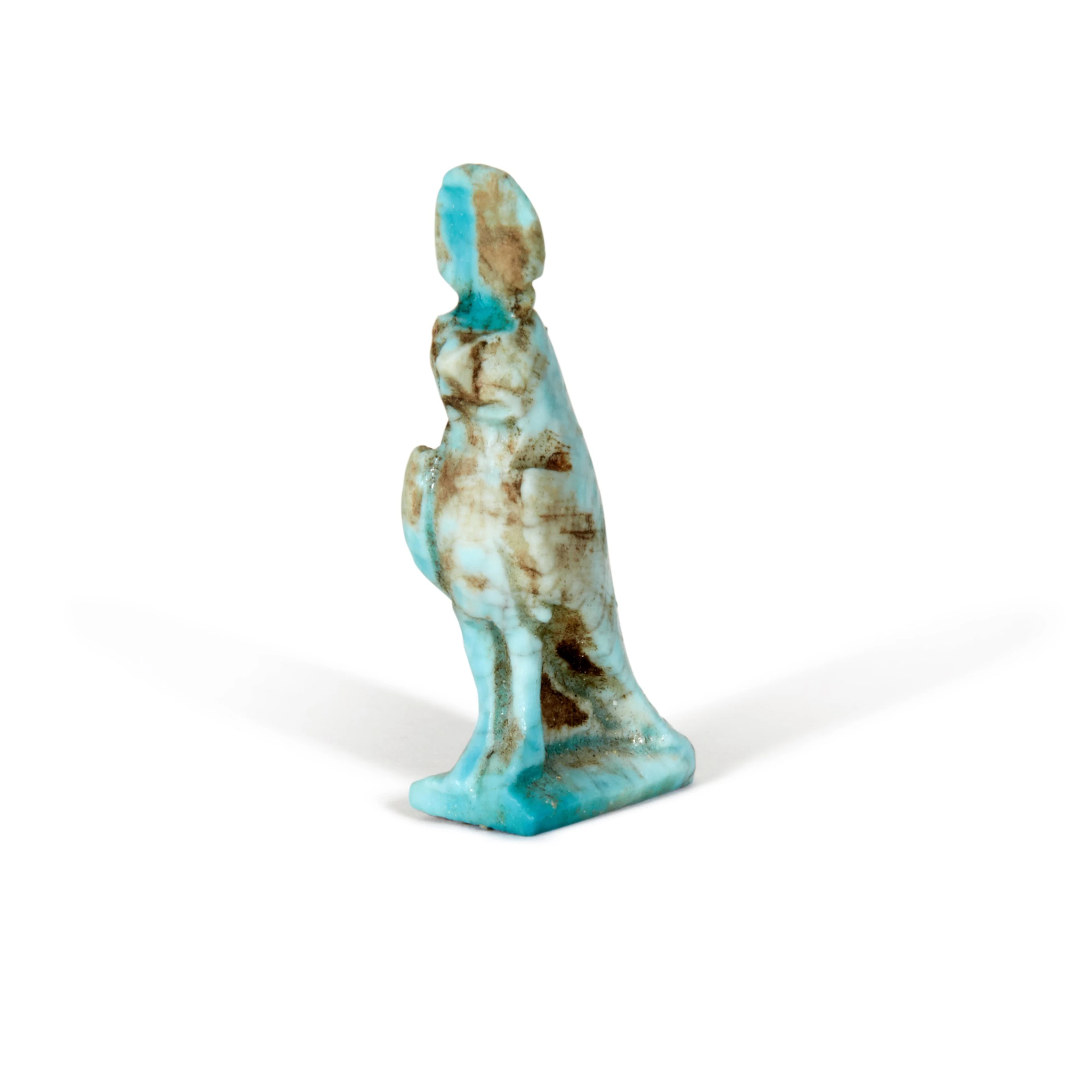 Egyptian-style glazed amulet of the Horus Falcon