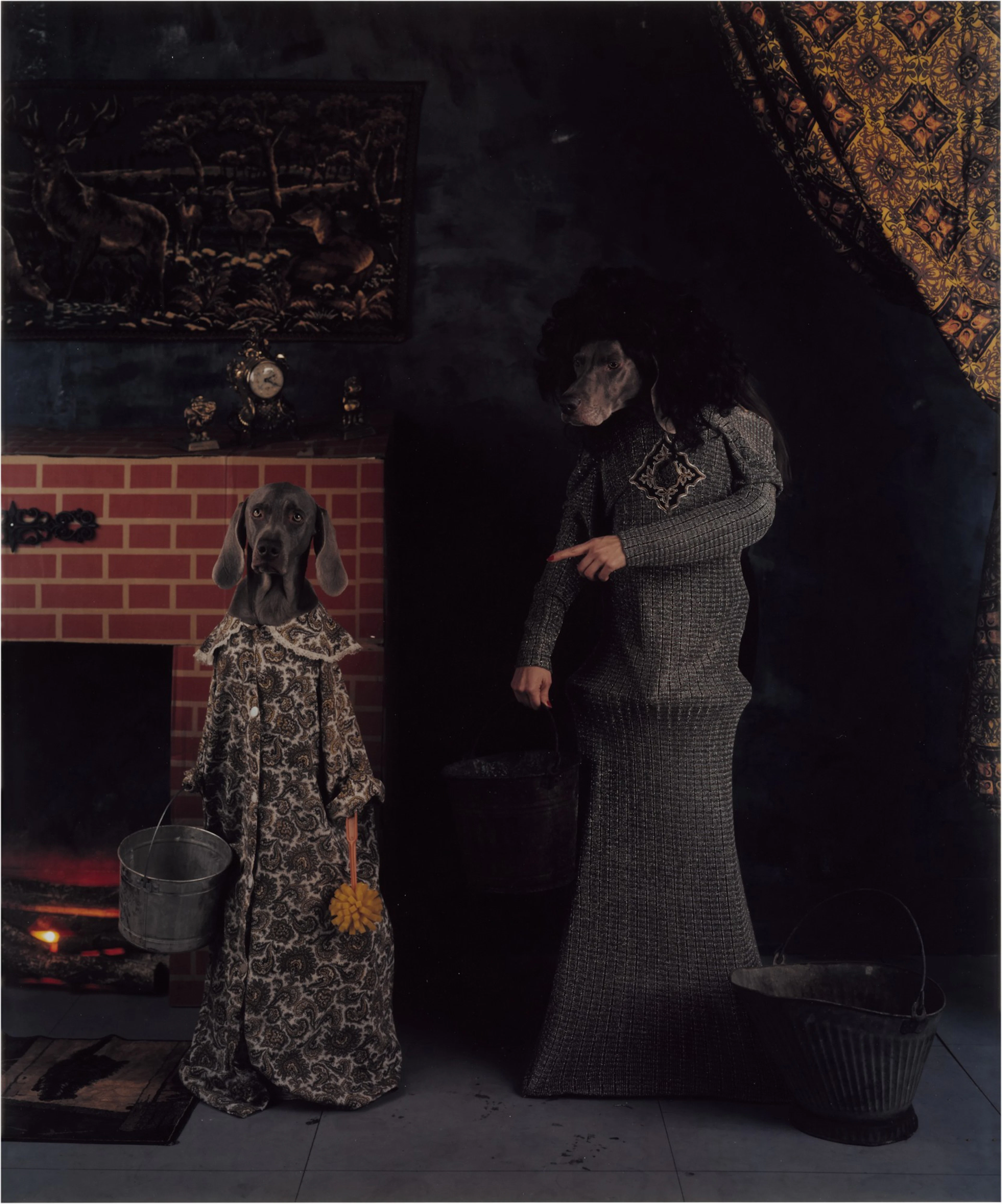 Untitled (Fireplace with Cinderella and Stepmother) (from Cinderella)