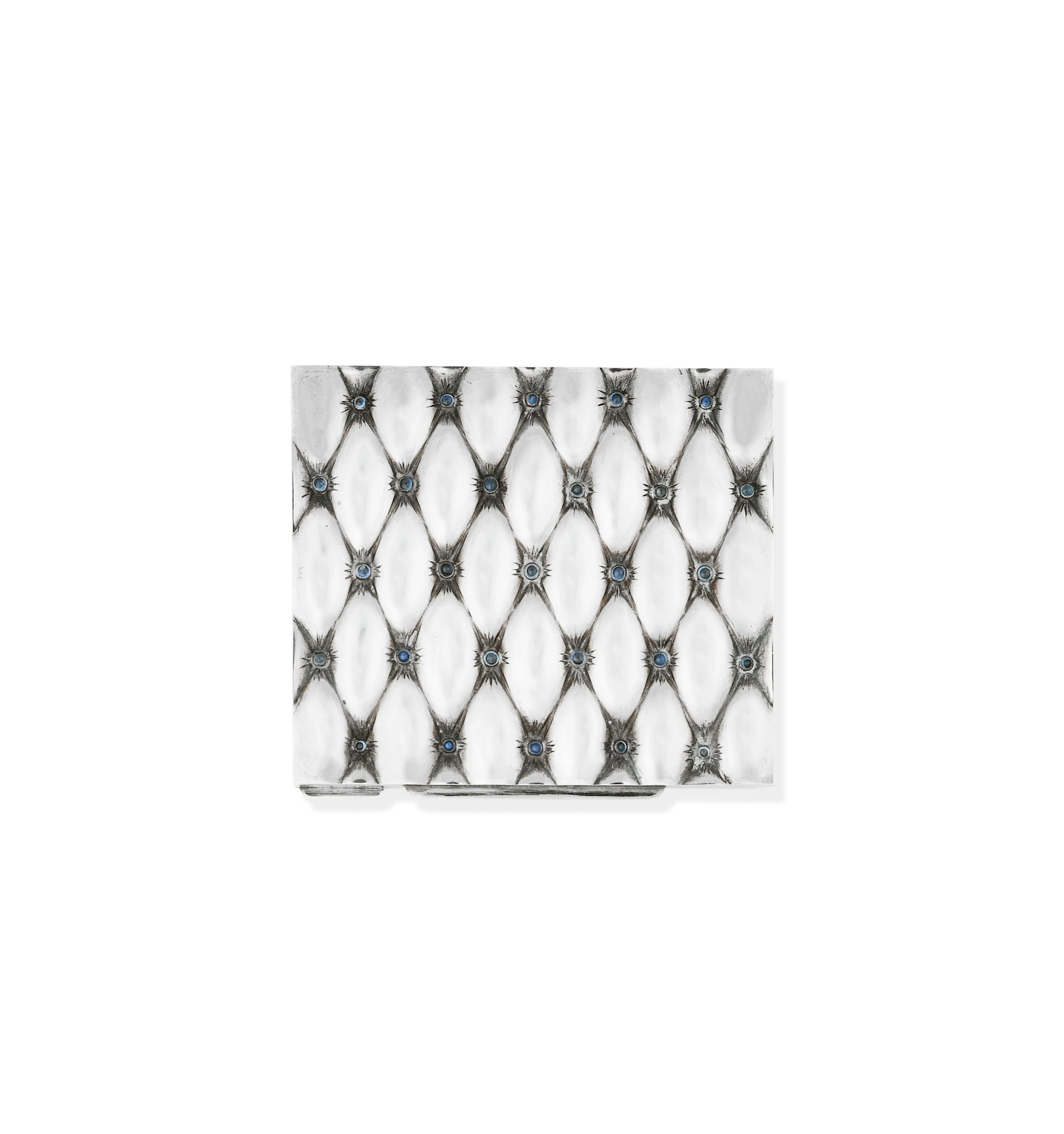 Poudrier vermeil et saphirs | Silver-gilt and sapphire powder compact