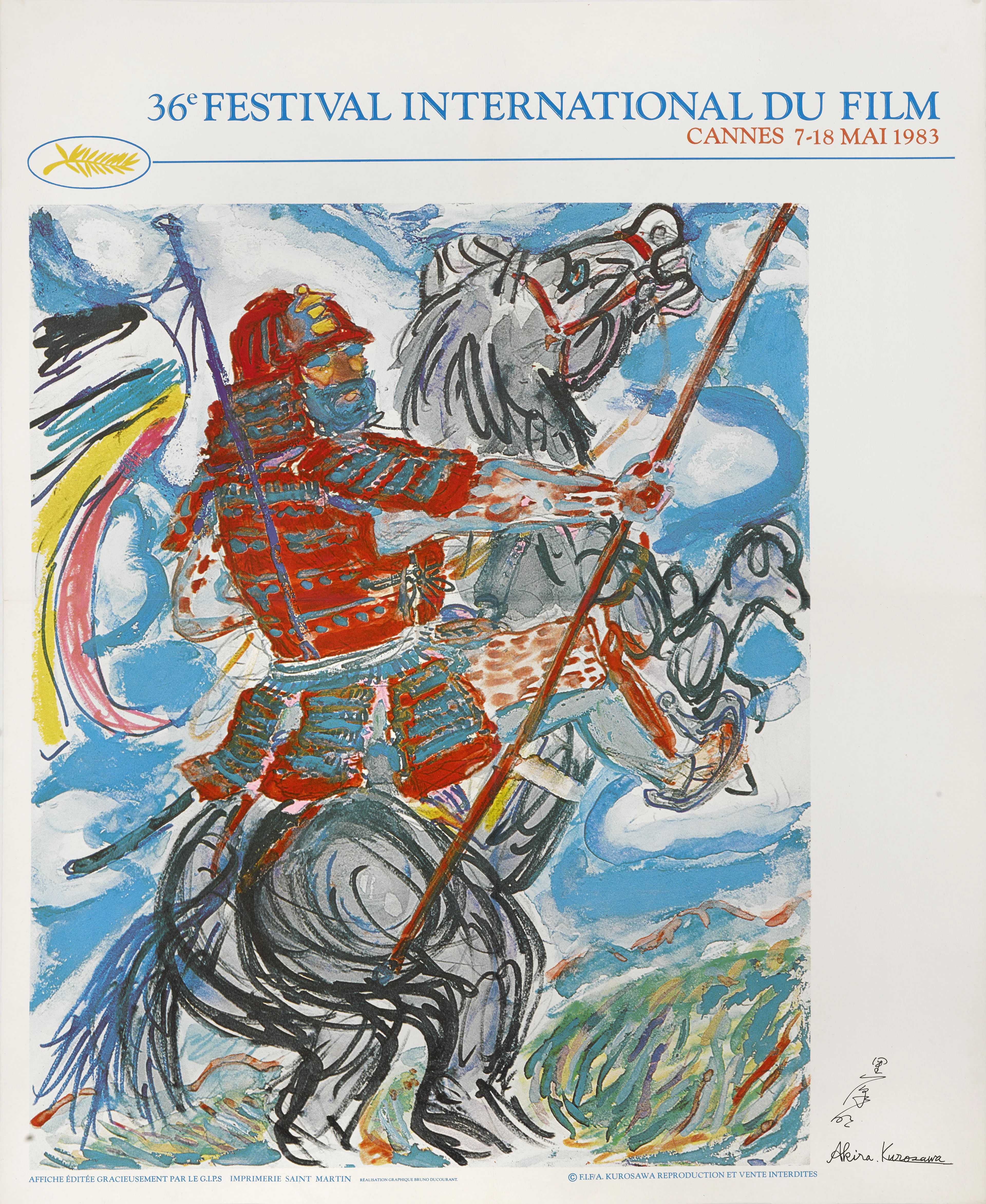 36th Cannes Film Festival (1983) Poster, French