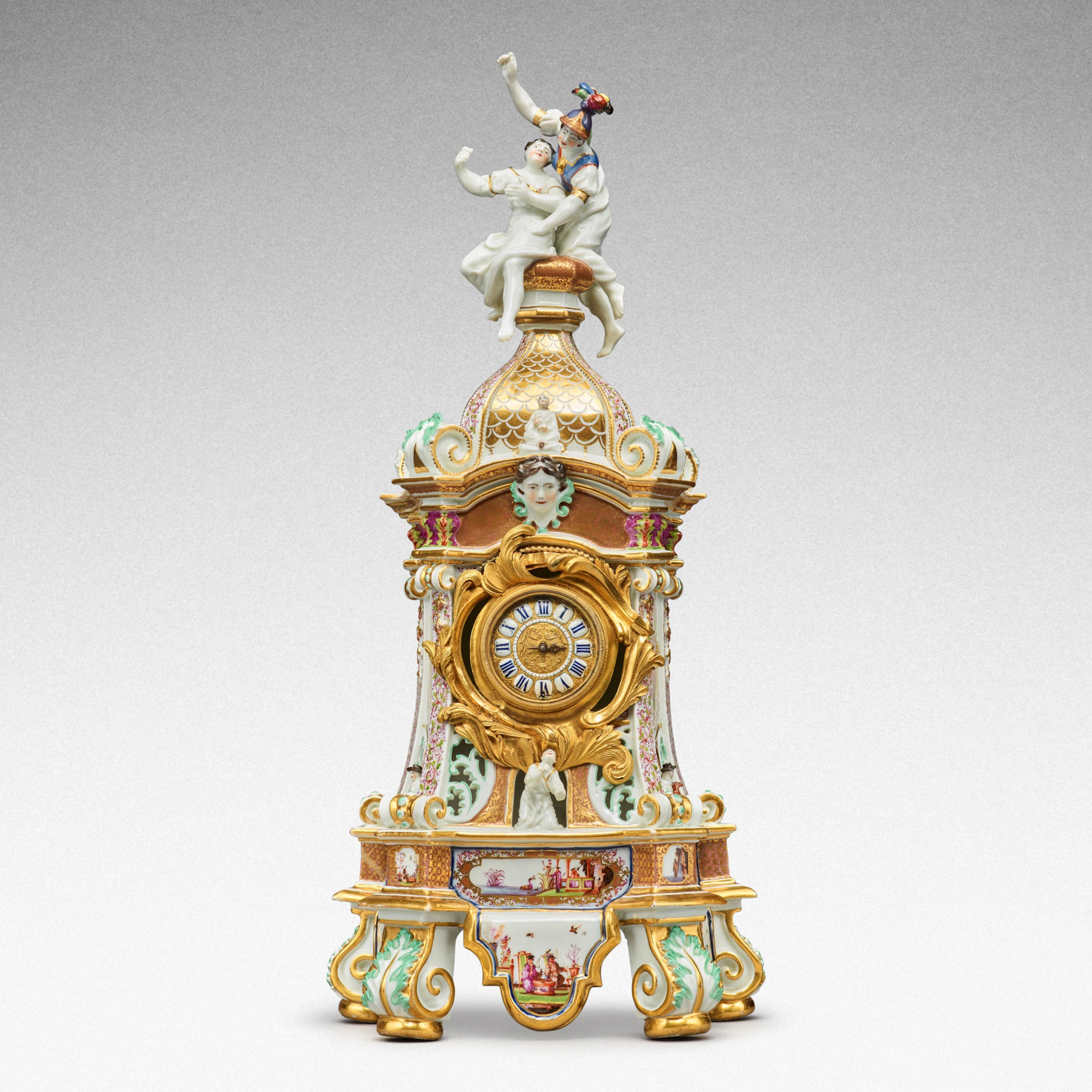 A highly important documentary and dated Meissen mantel clock case