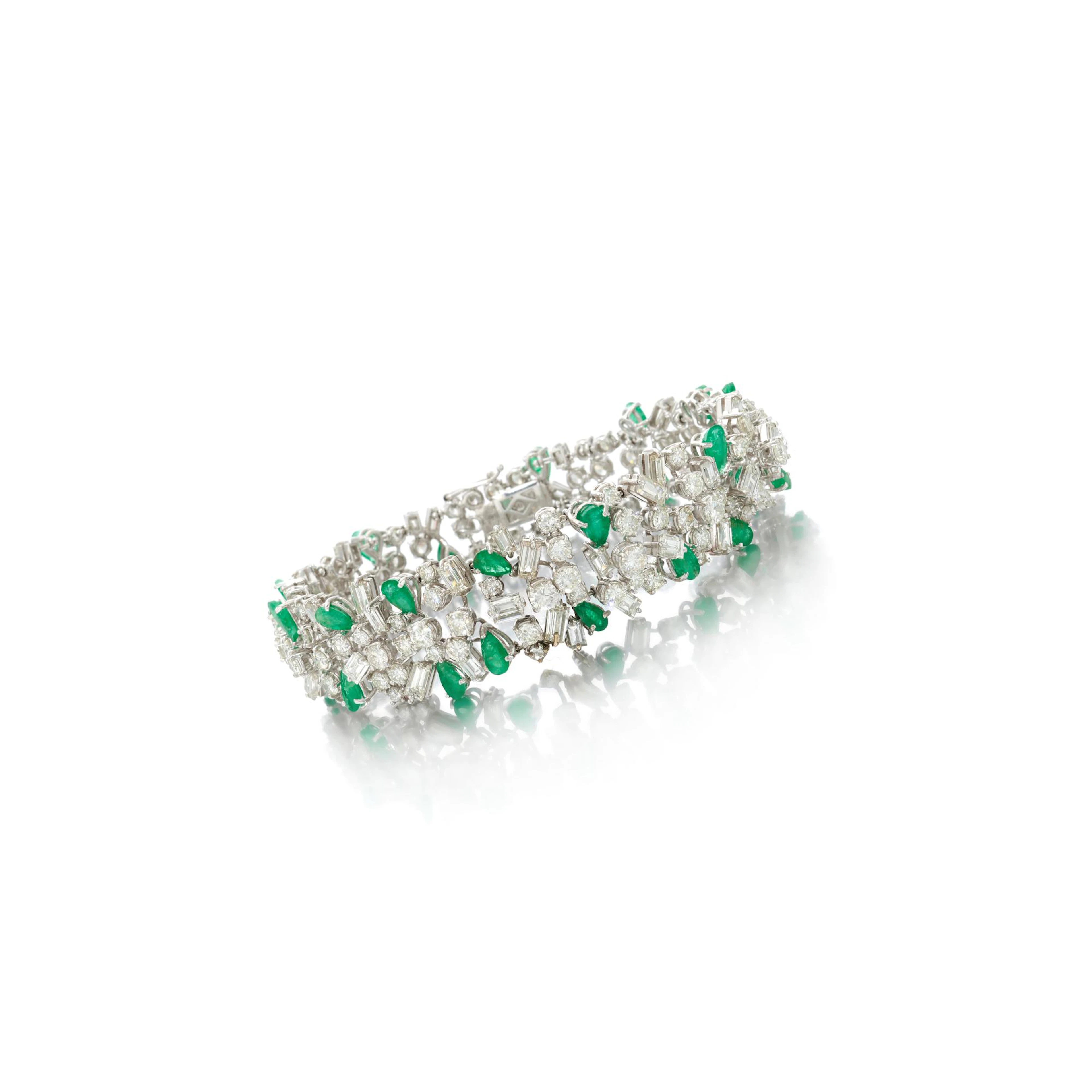 Emerald and diamond bracelet (Bracciale con diamanti e smeraldi)