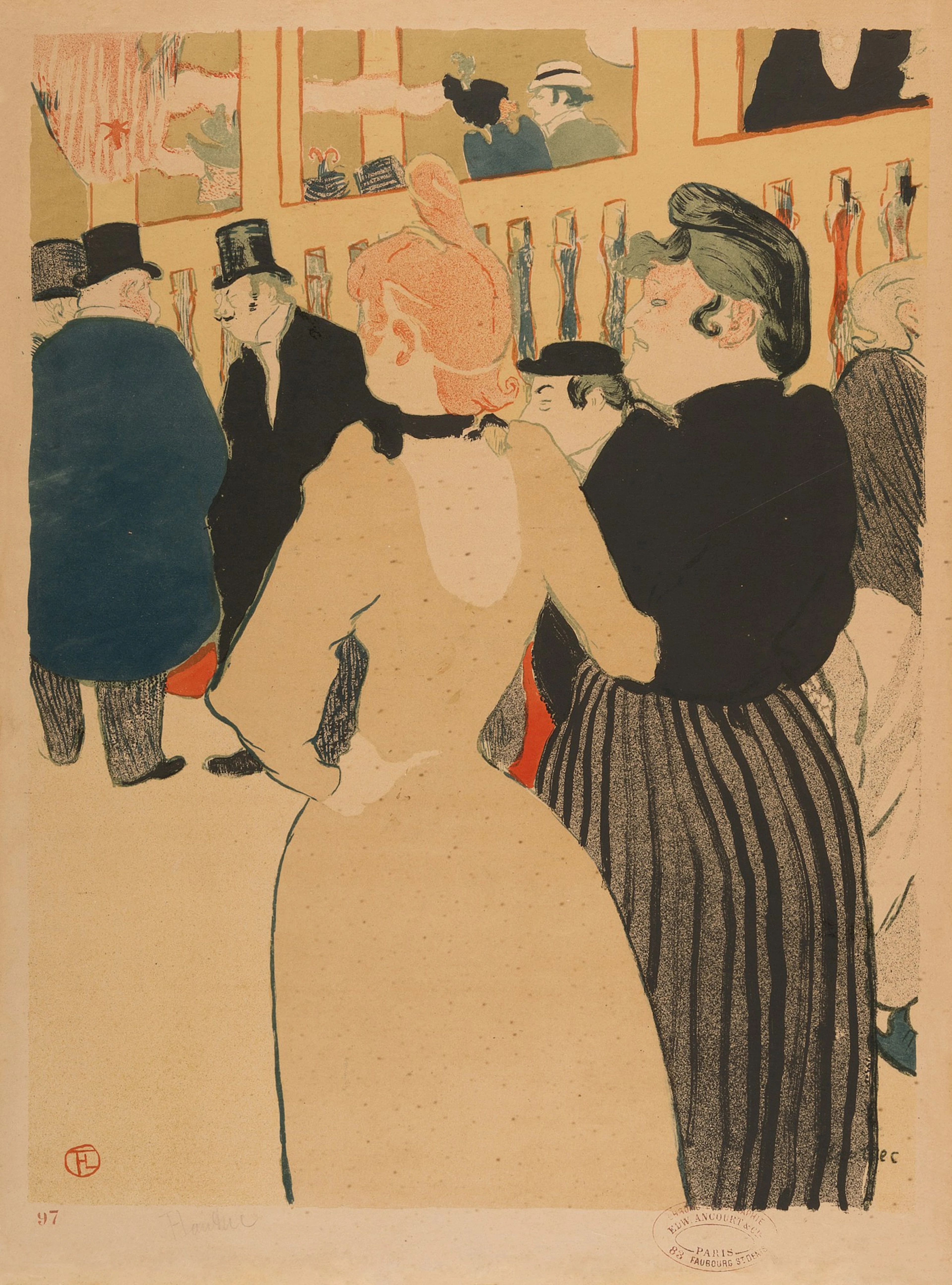 Au Moulin Rouge, la Goulue et sa soeur (Delteil 11; Adriani 3.II; Wittrock 1)