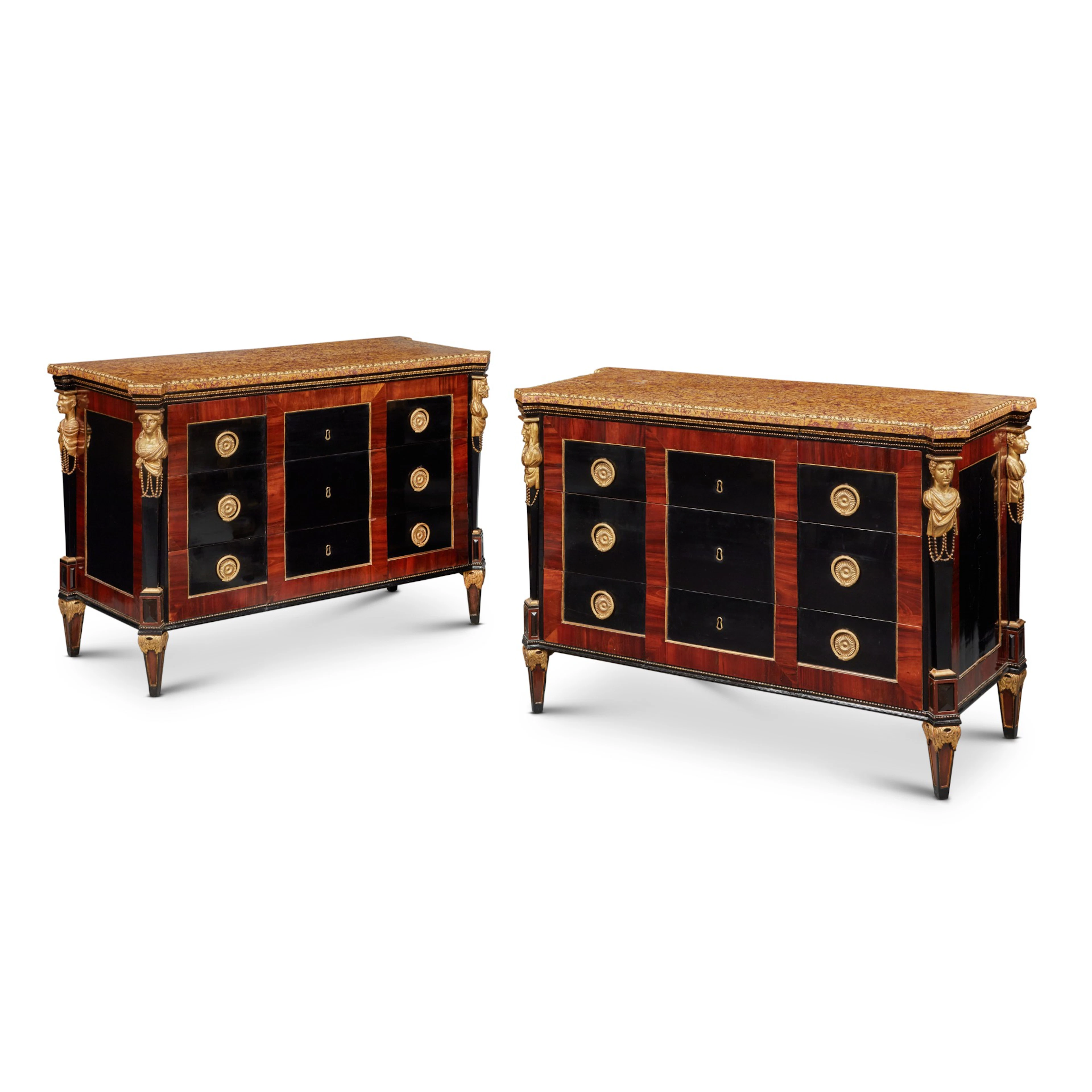 A Pair of Spanish Neoclassical Bois Satiné