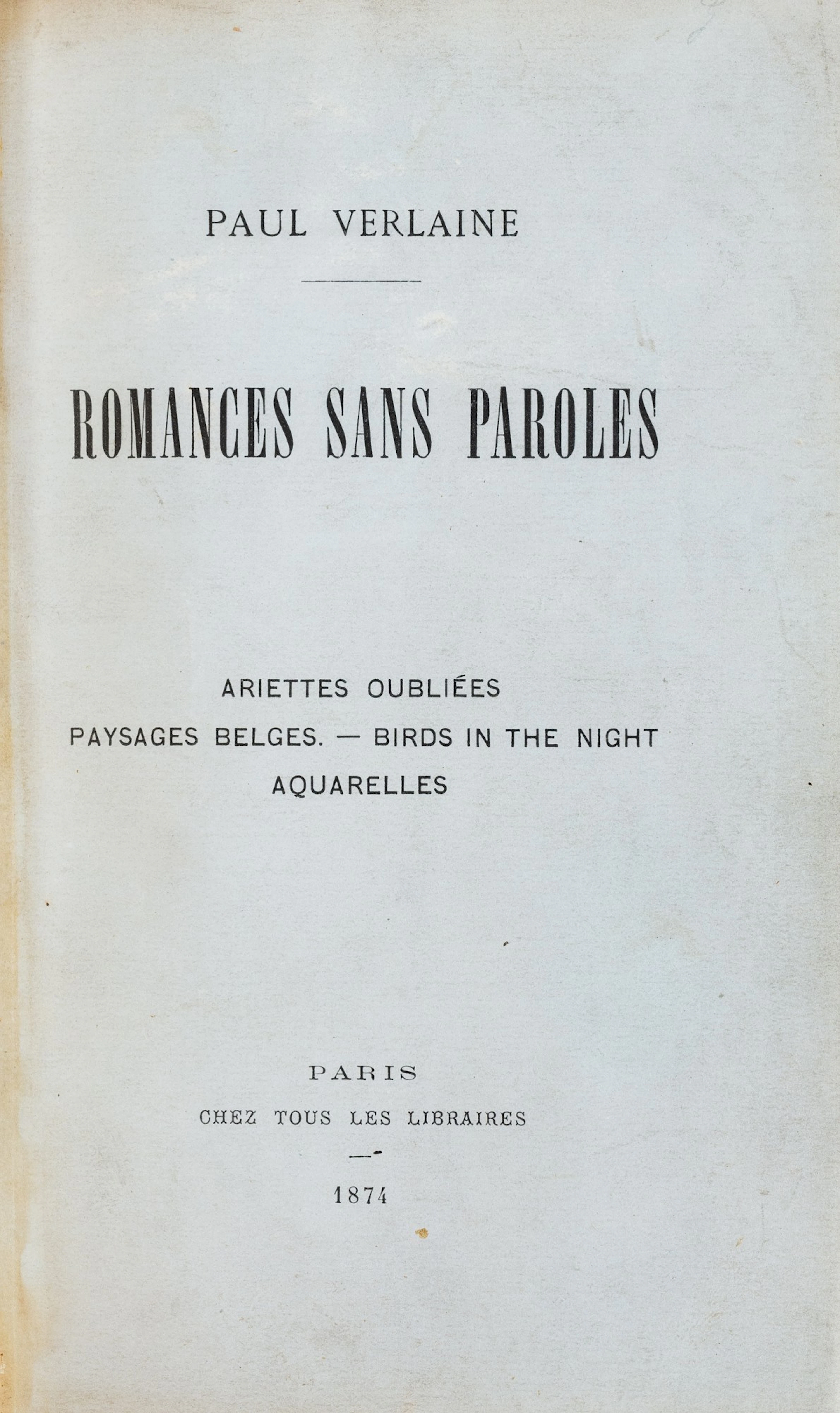 Romance sans paroles