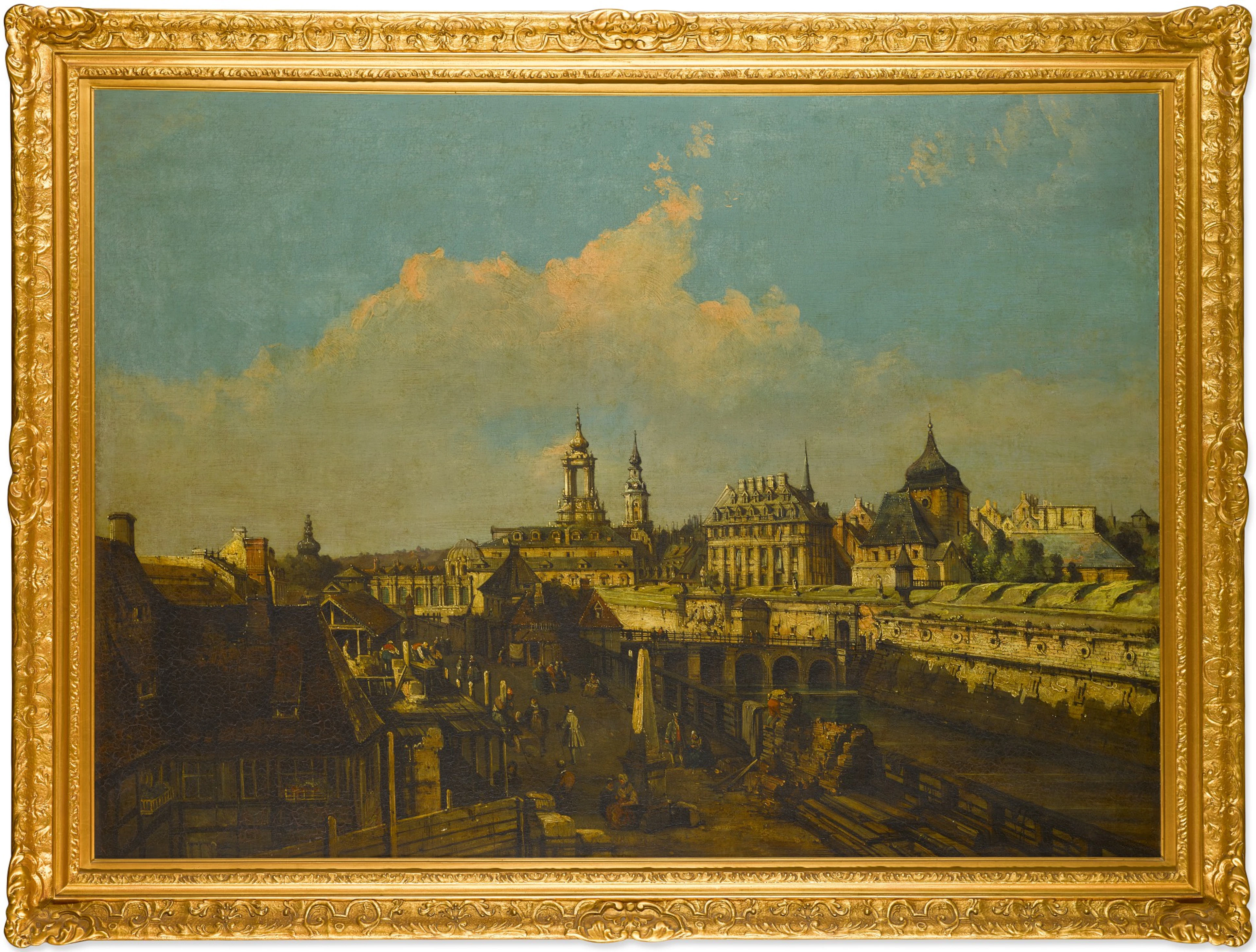 Dresden, a view of the old fortifications, from the south west