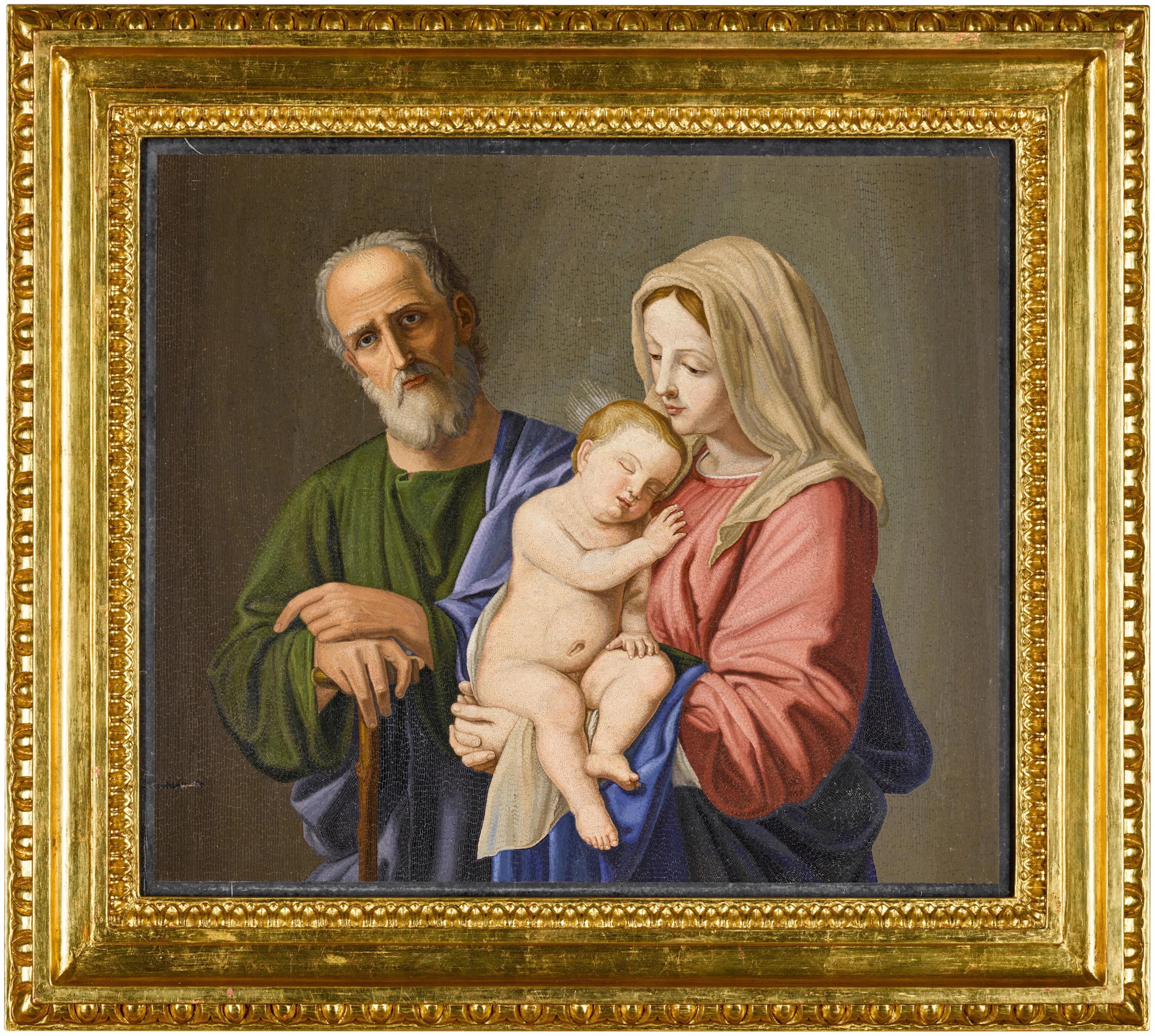 An Italian micromosaic panel after Il Sassoferrato, mid-19th century