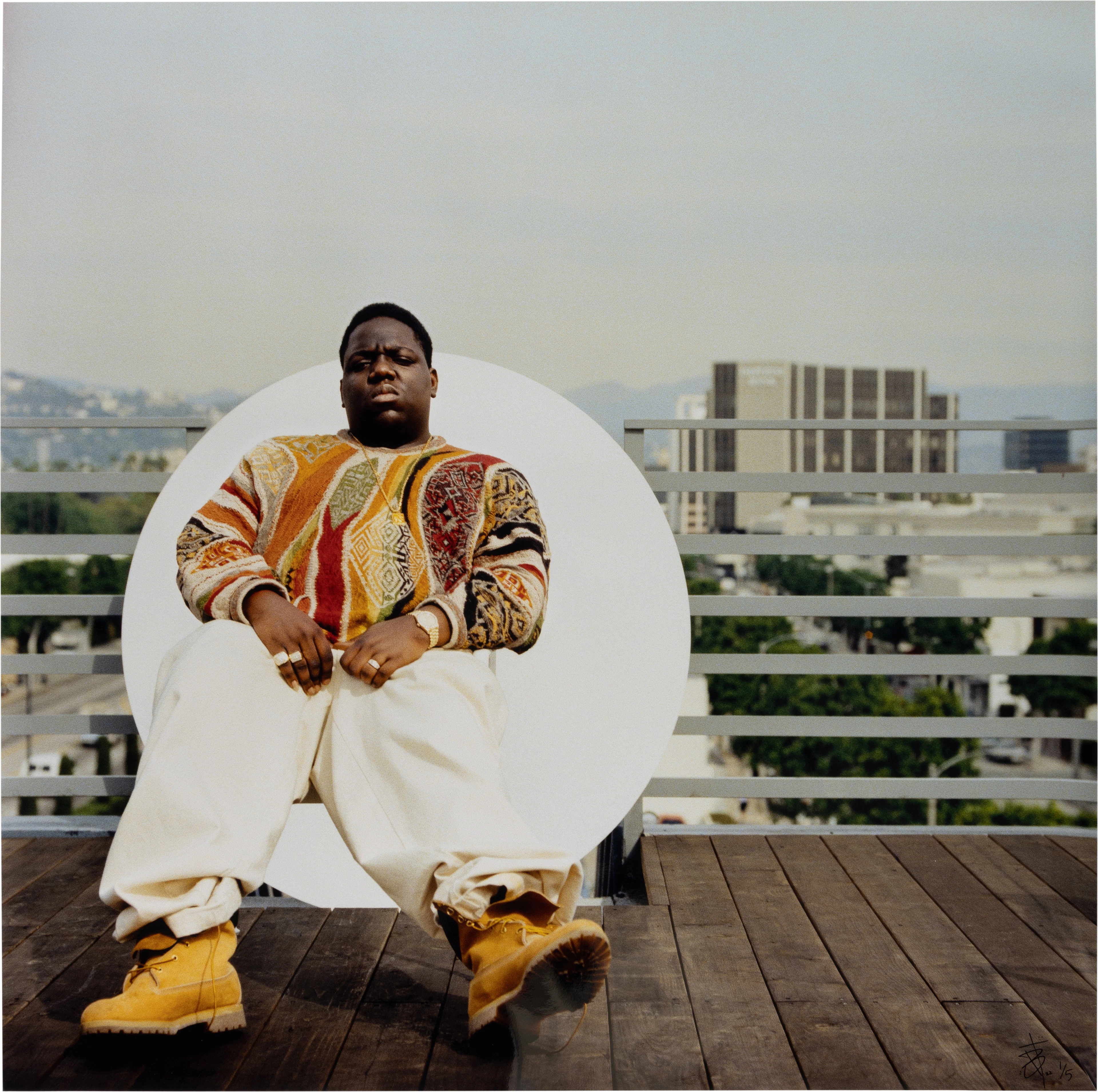 Oversized chromogenic print of The Notorious B.I.G.