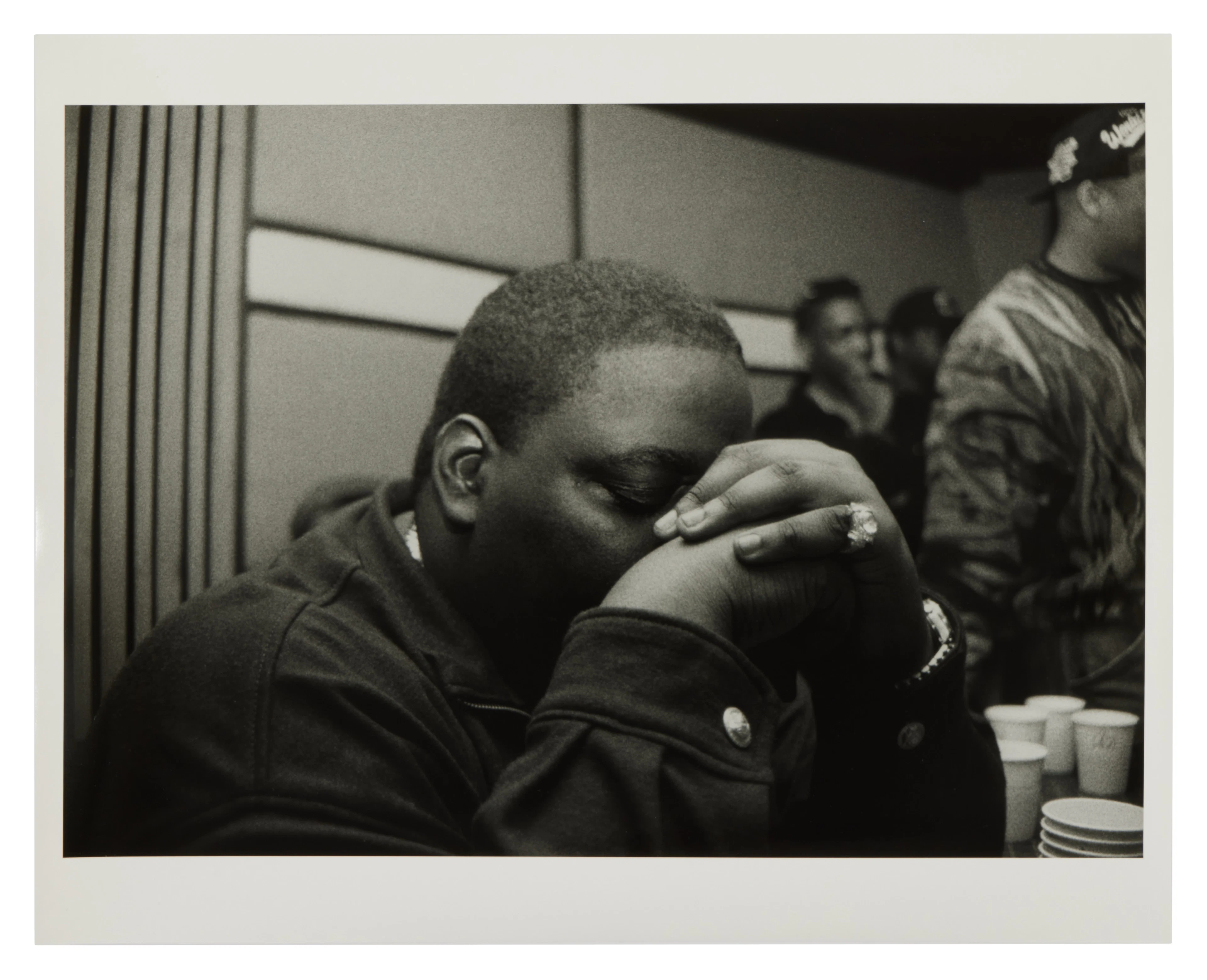 Biggie Smalls in profile, 1997, silver gelatin print signed by Sue Kwo