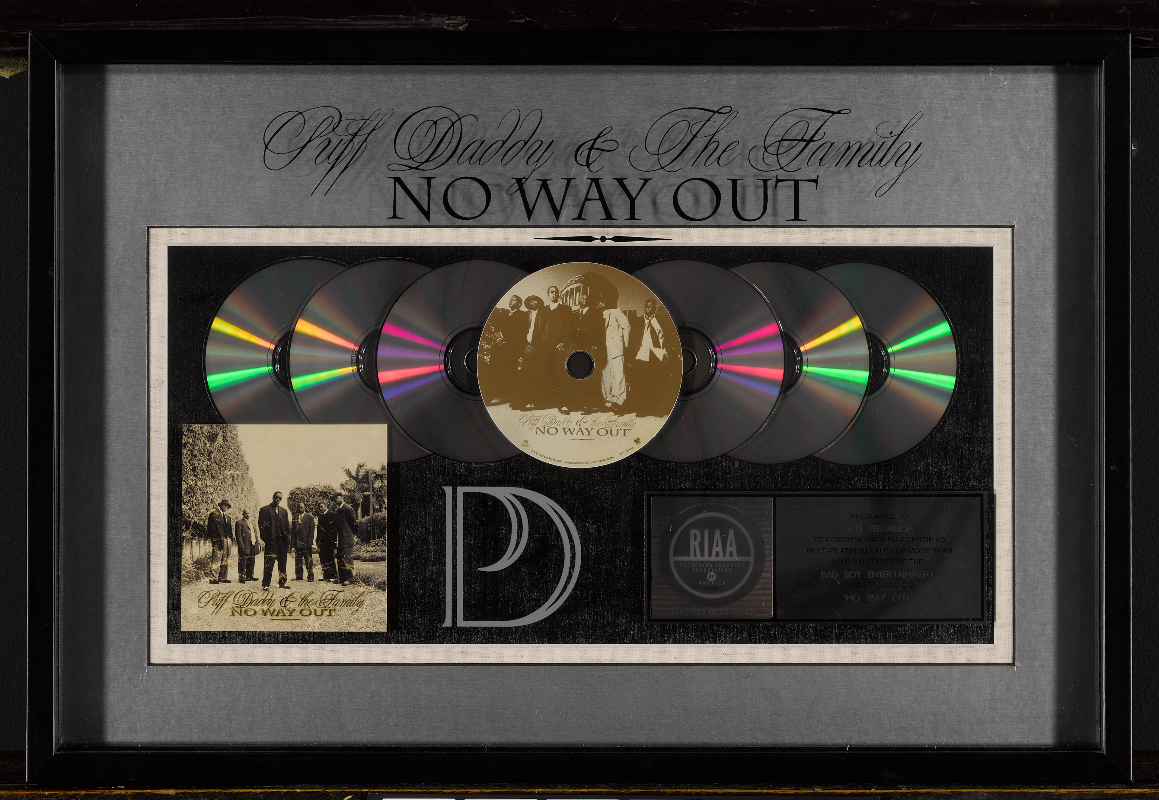 “No Way Out” platinum record plaque