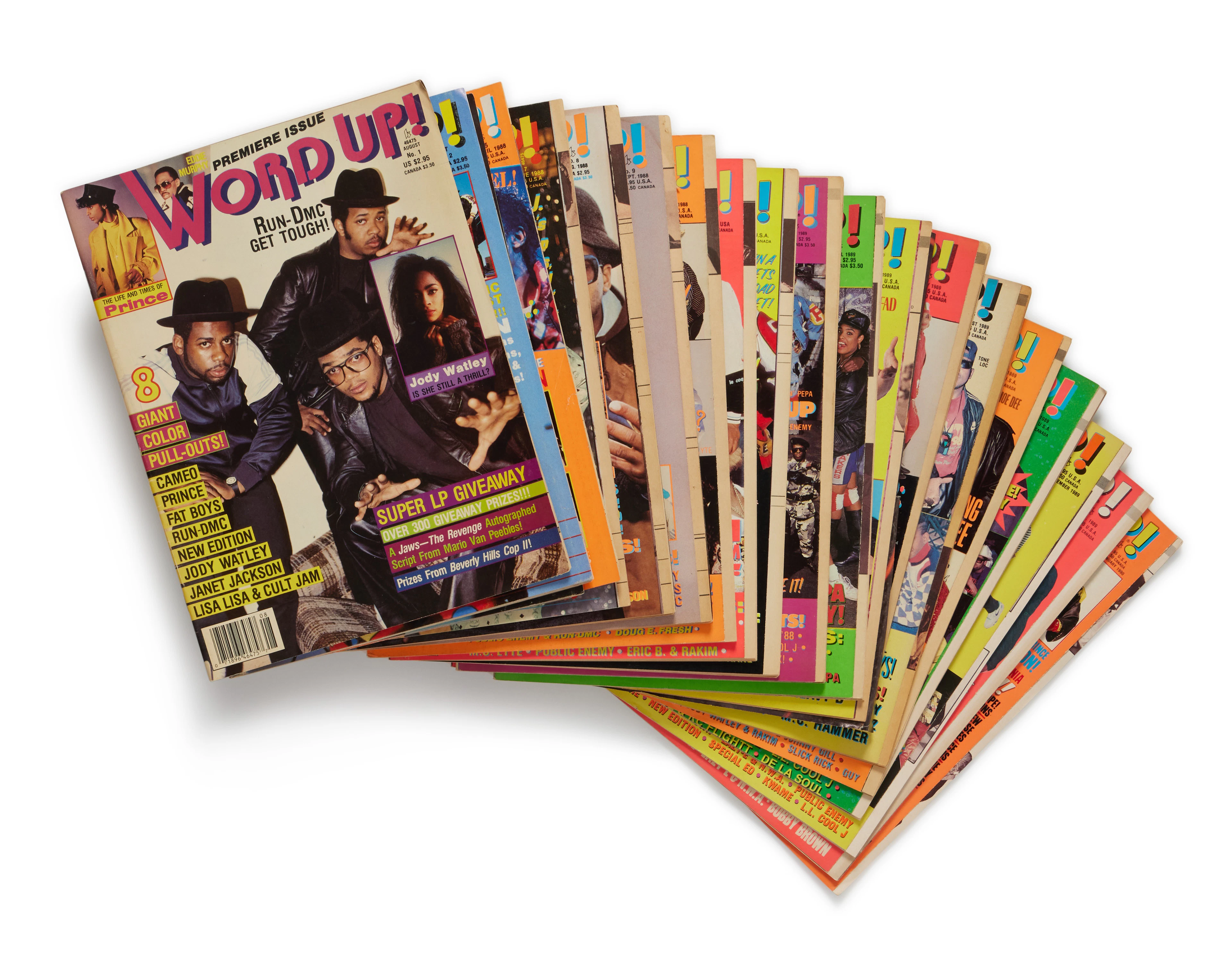 A collection of 28 issues of Word Up! magazine, (1987-1997)