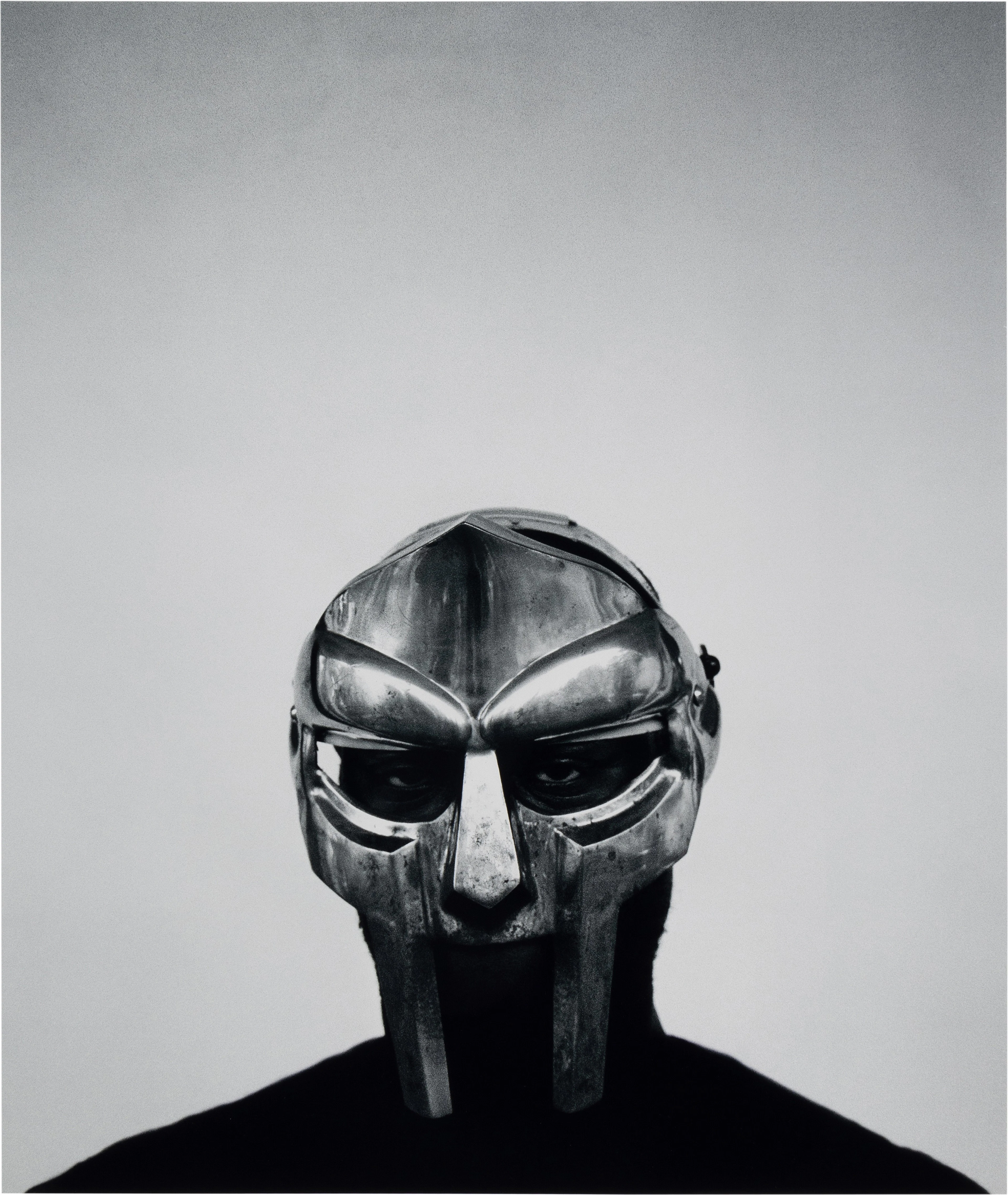Oversized silver gelatin print of MF DOOM, Los Angeles, 2003