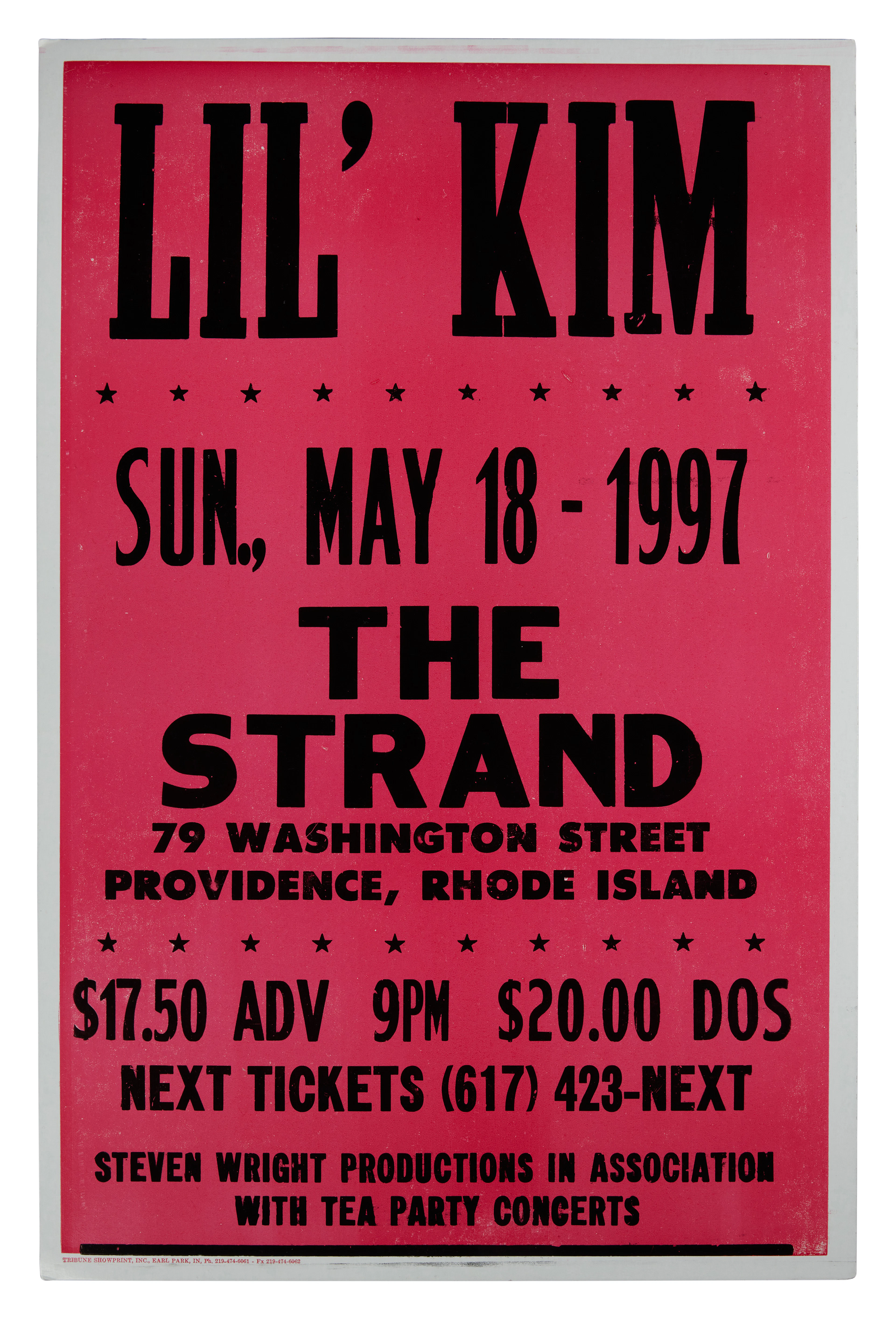 Lil' Kim at The Strand concert poster, 1997
