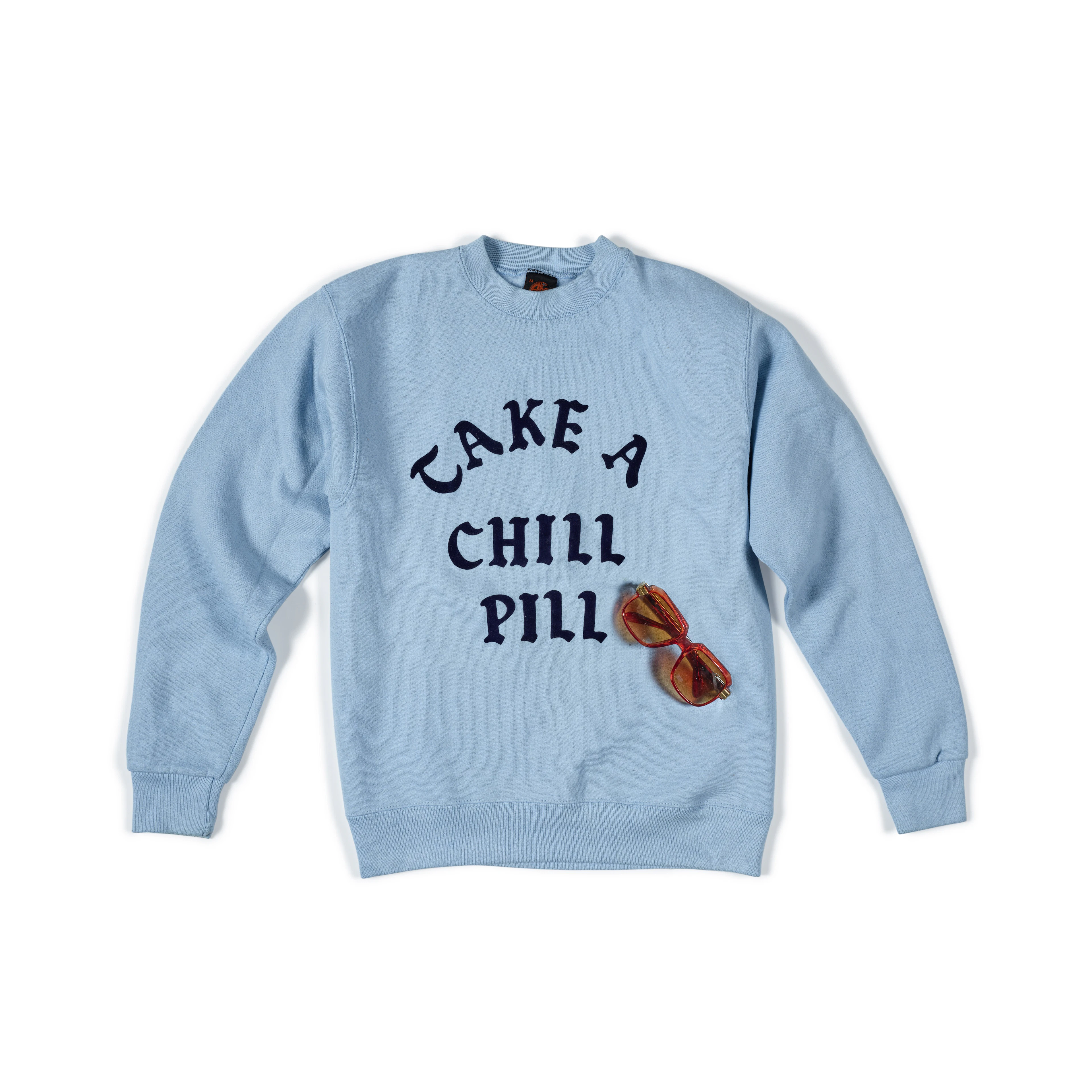 "Take a Chill Pill" custom sweatshirt designed by April...