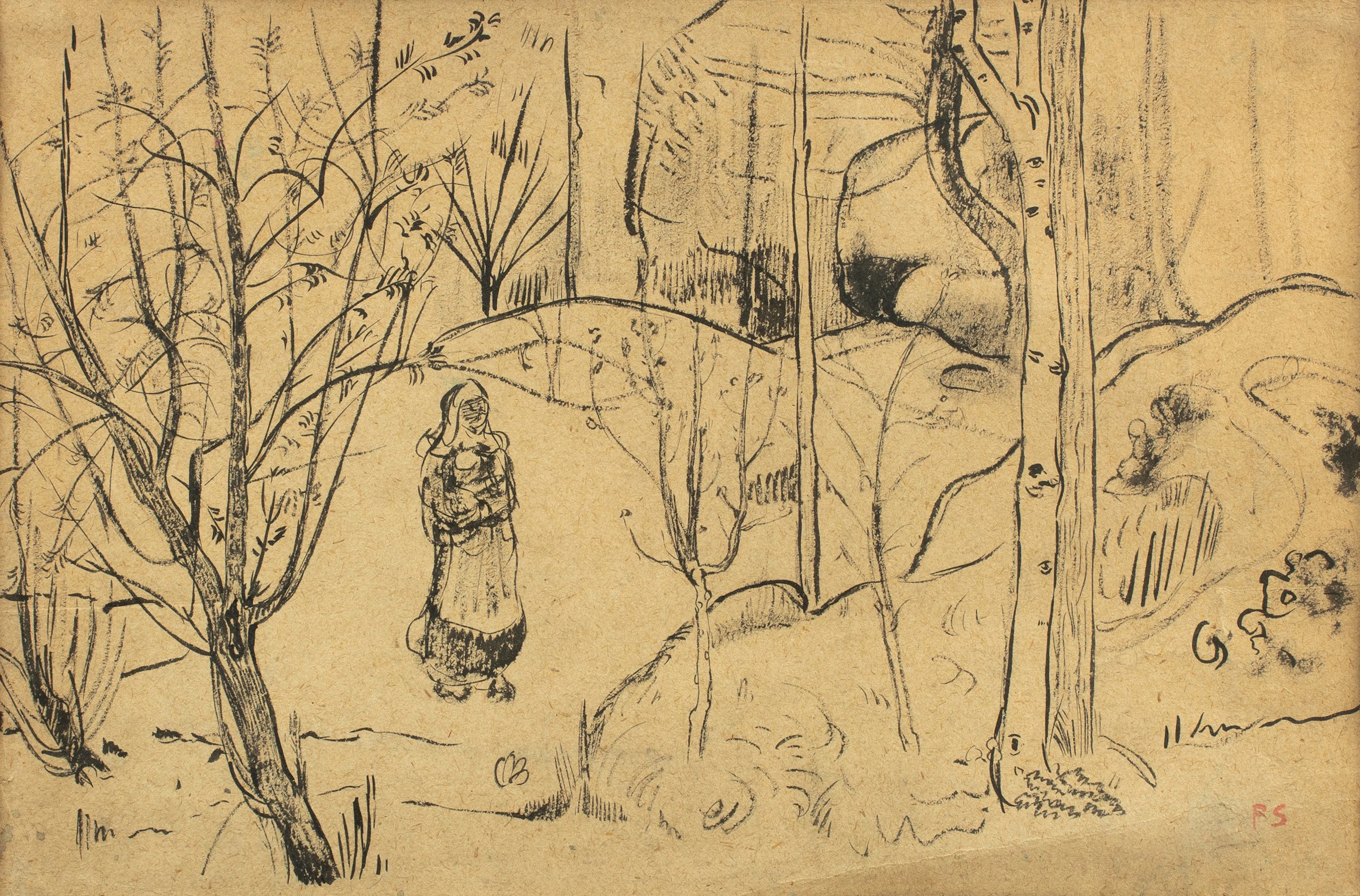 Femme en forêt