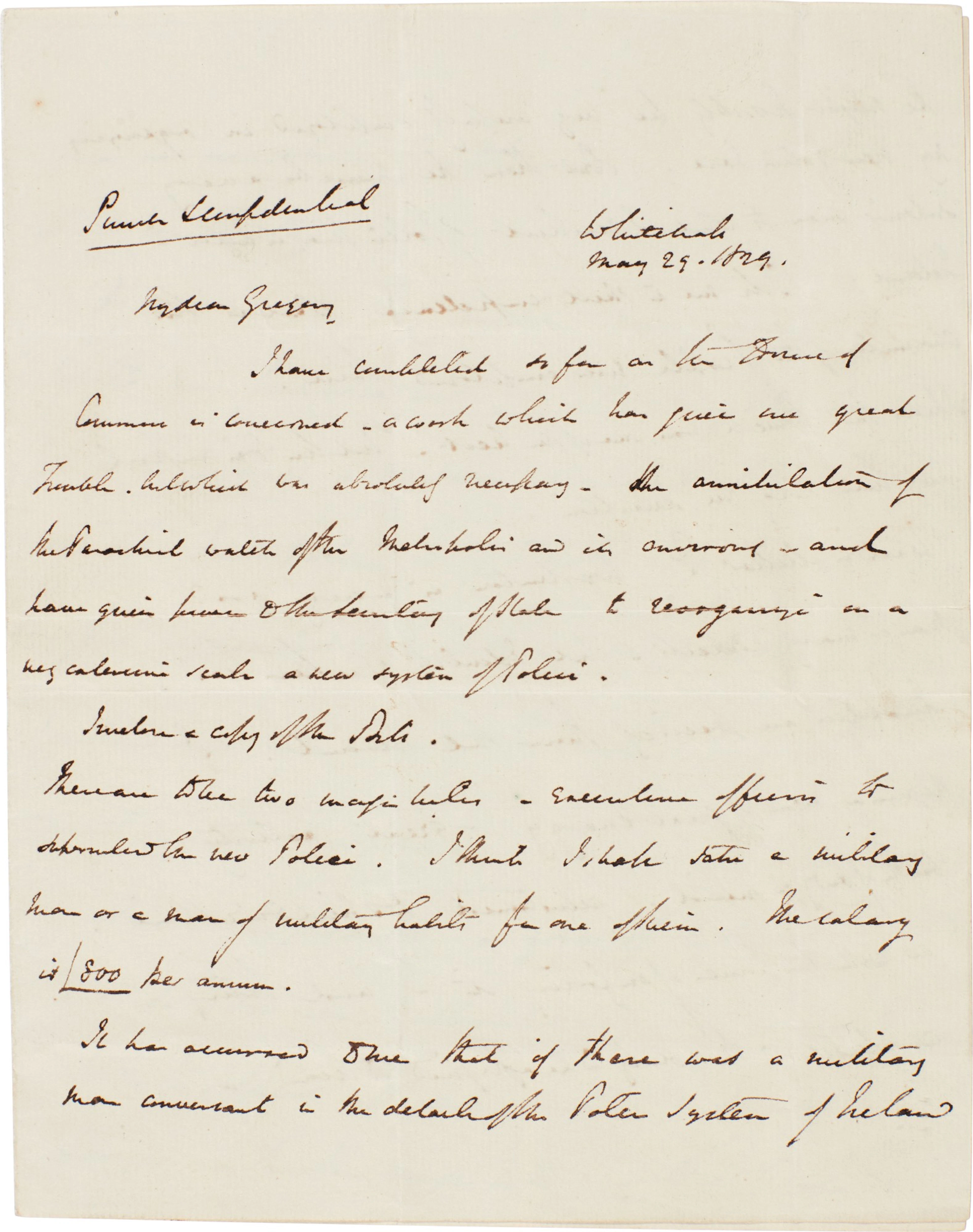 Sir Robert Peel | Autograph letter signed
