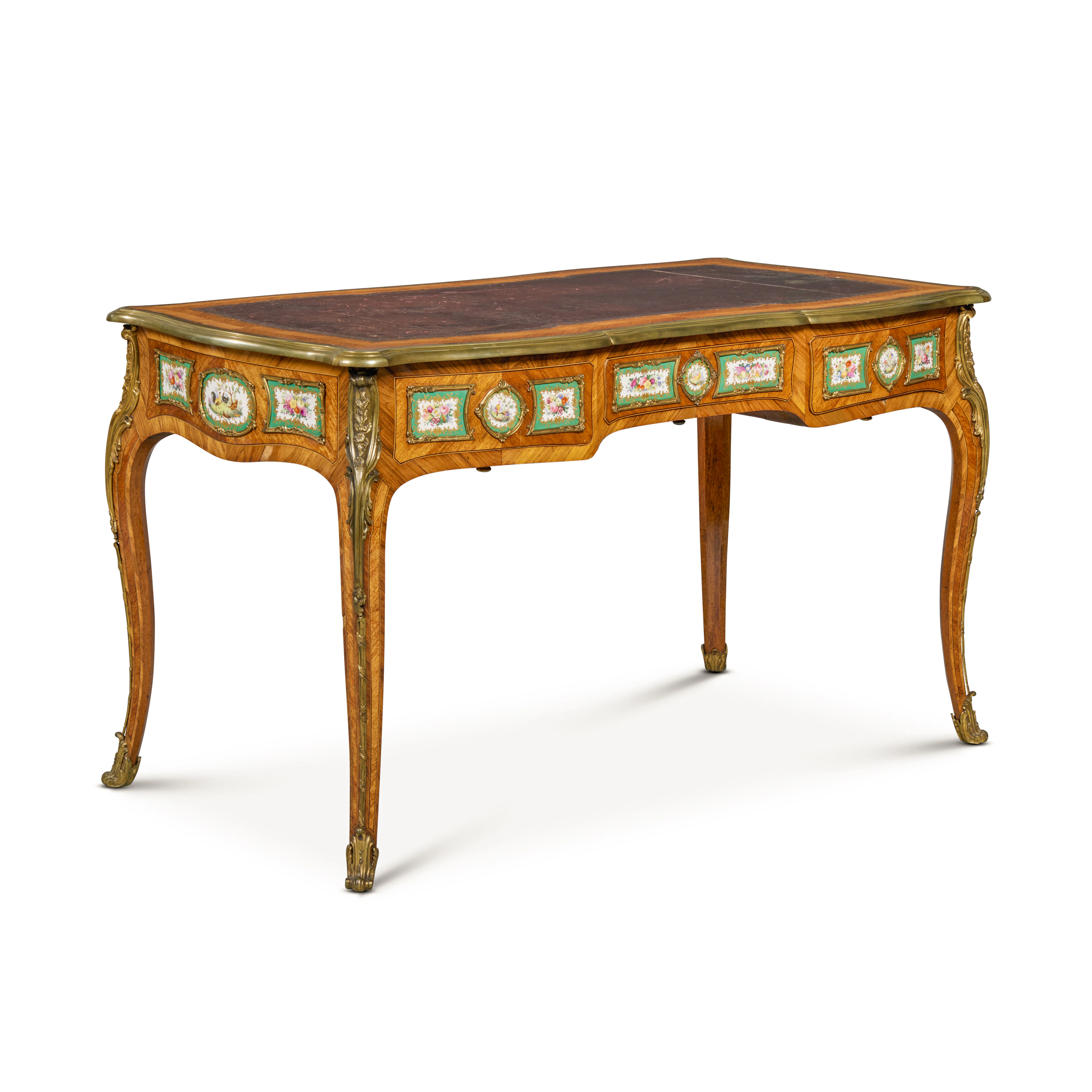 A Louis XV Style Gilt-Bronze and Sèvres Style Painted...