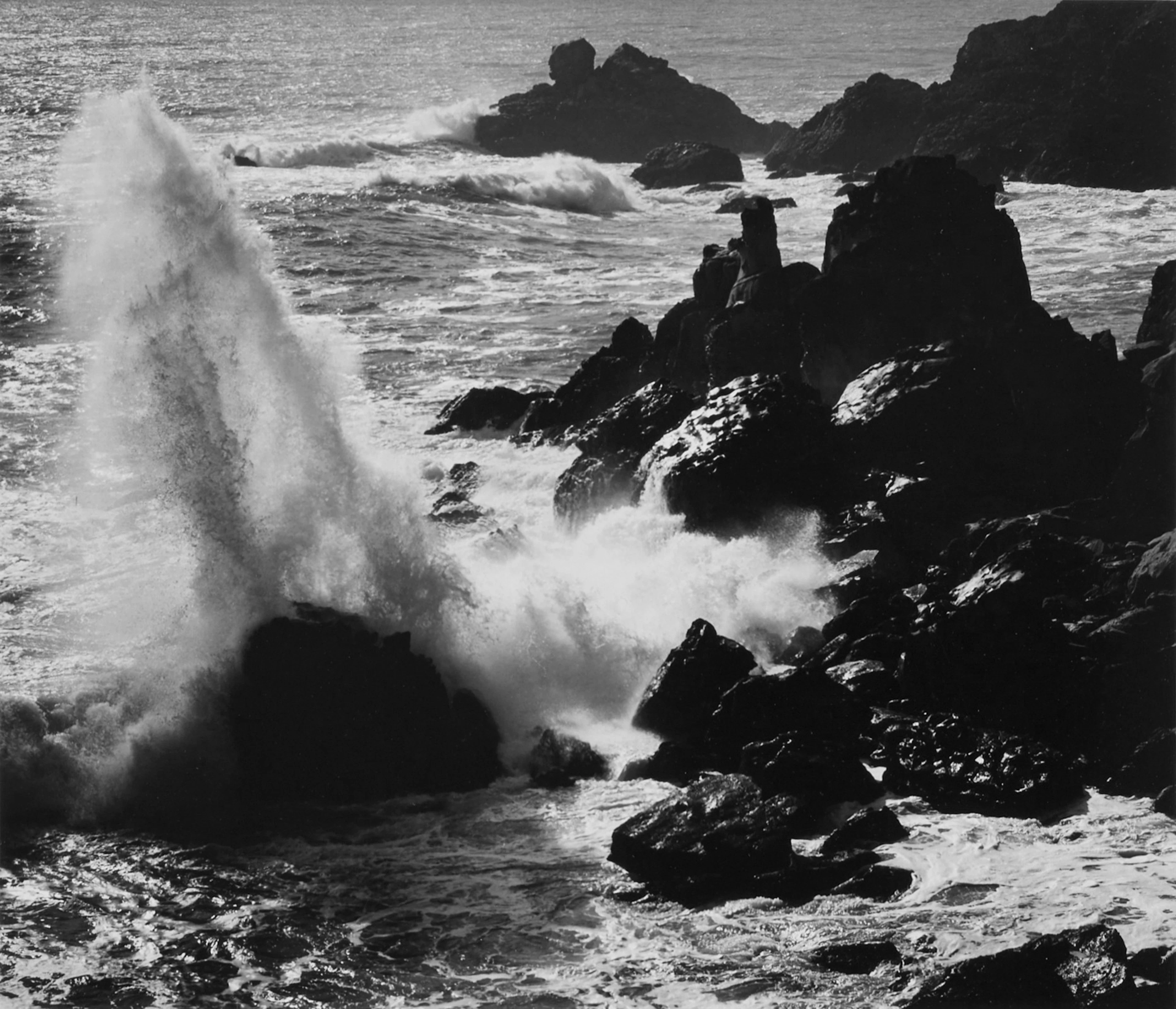 'Storm Surf and Rocks, Timber, Cove, Cal.'