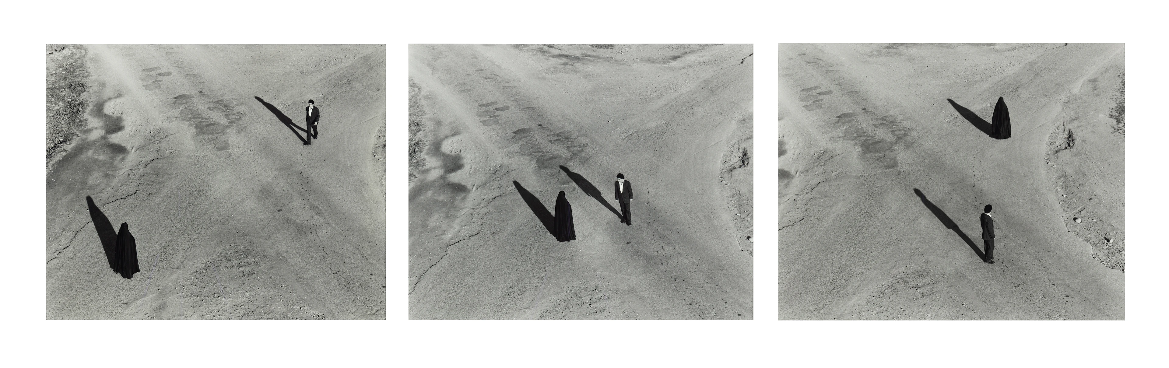 Couple at Intersection (from the Fervor series) (Triptych)