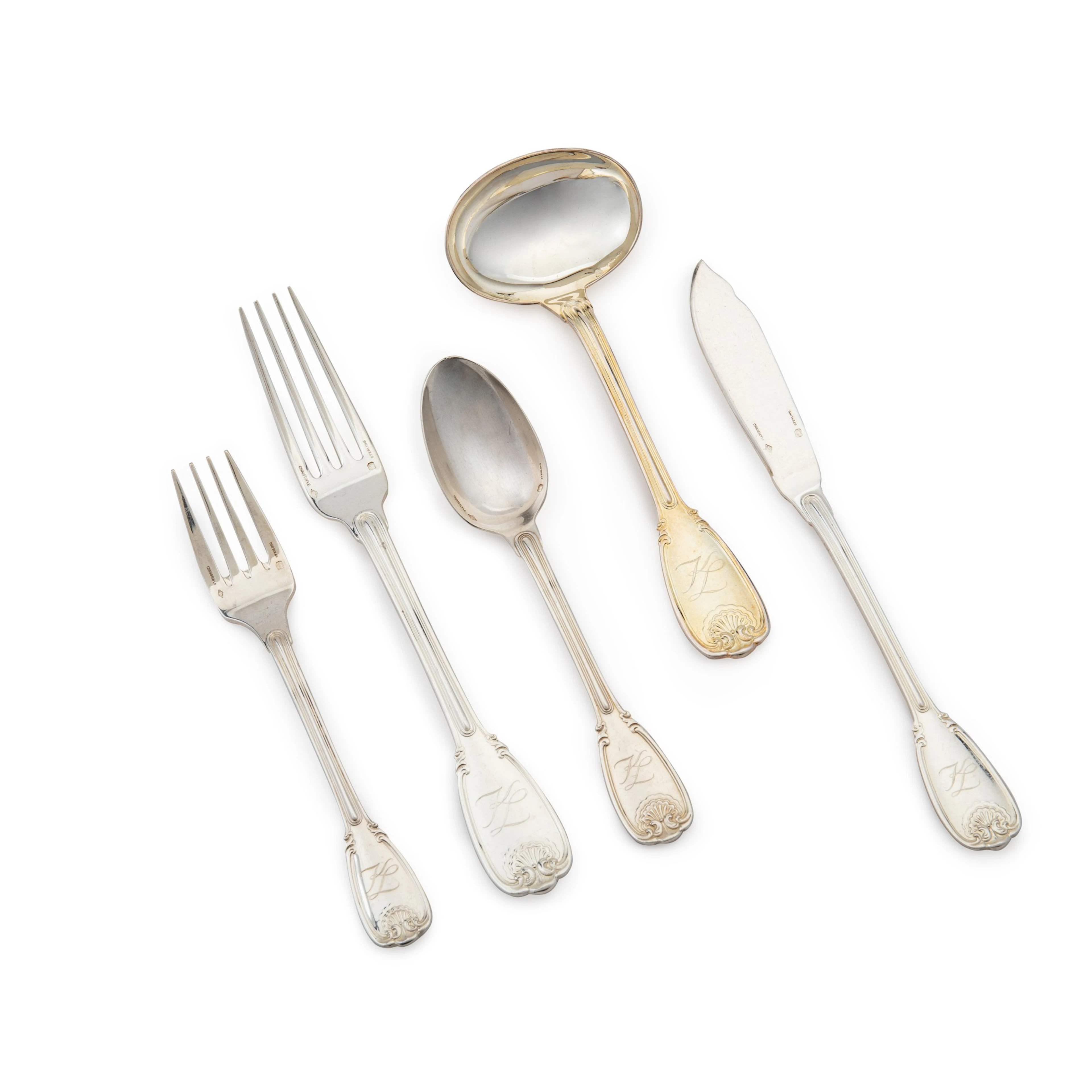 A 145-piece silver flatware service