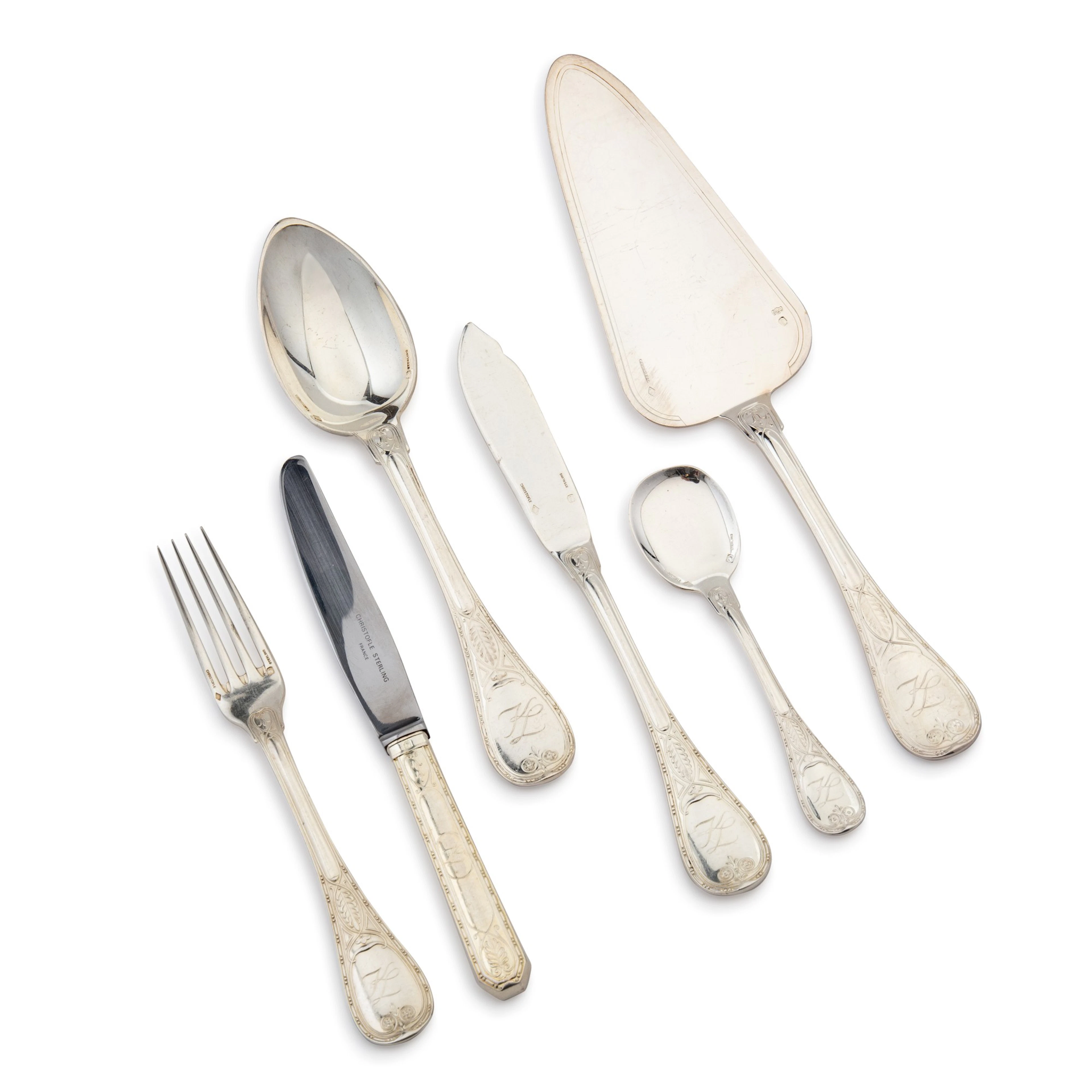 A 123-piece silver partial flatware service