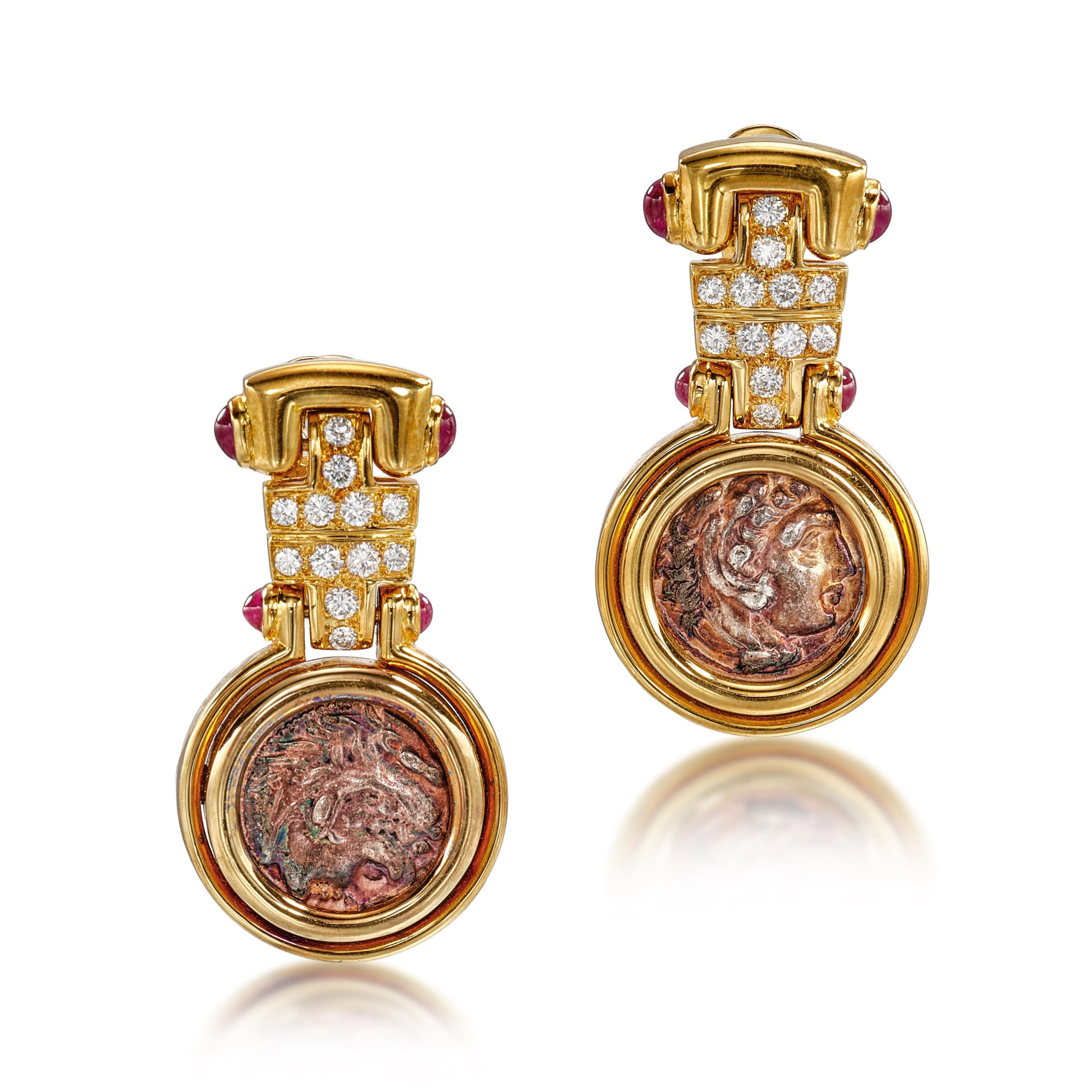 'Monete' Pair of Gold