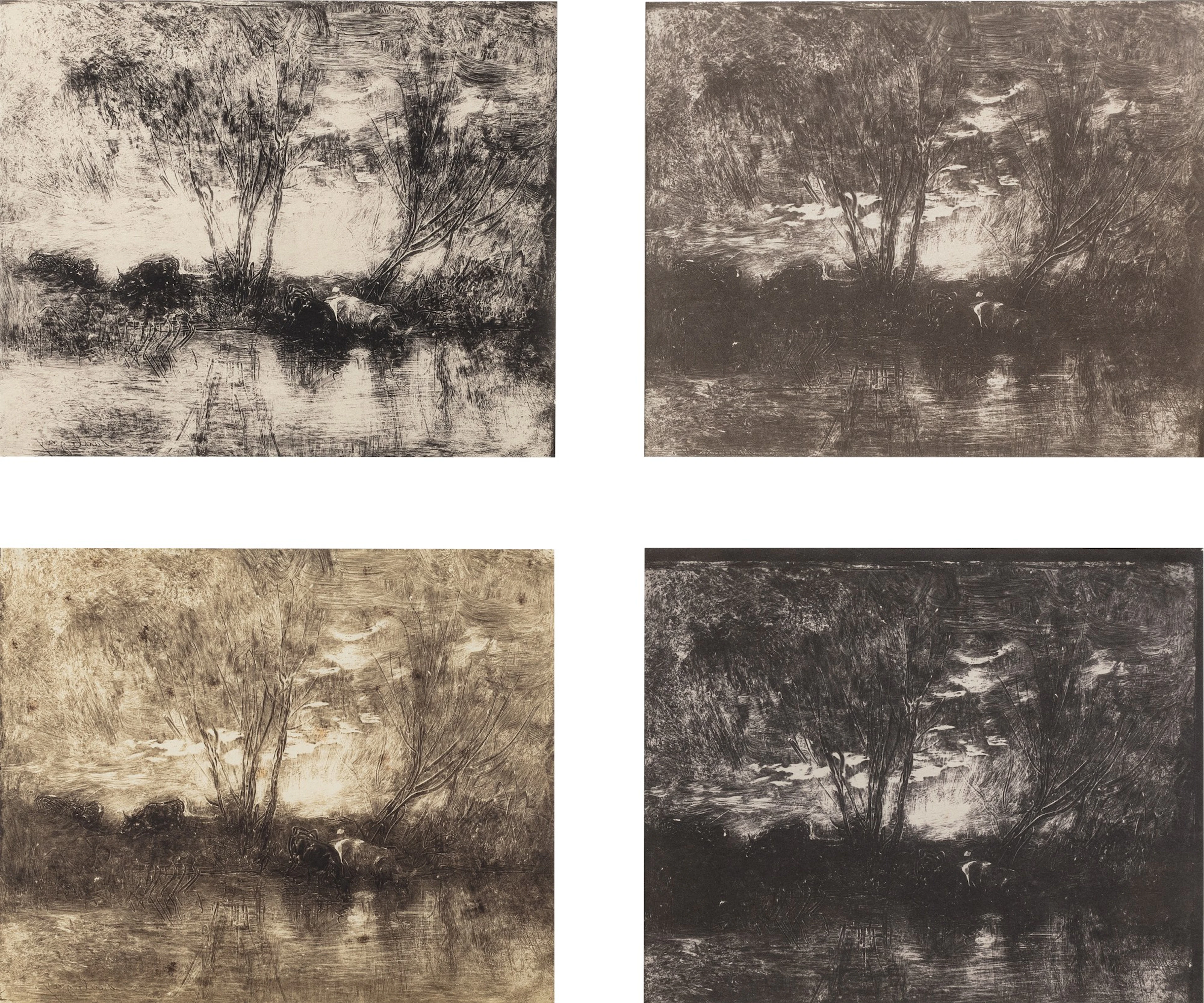 Vaches à l'Abreuvoir, 1862 (4 works)