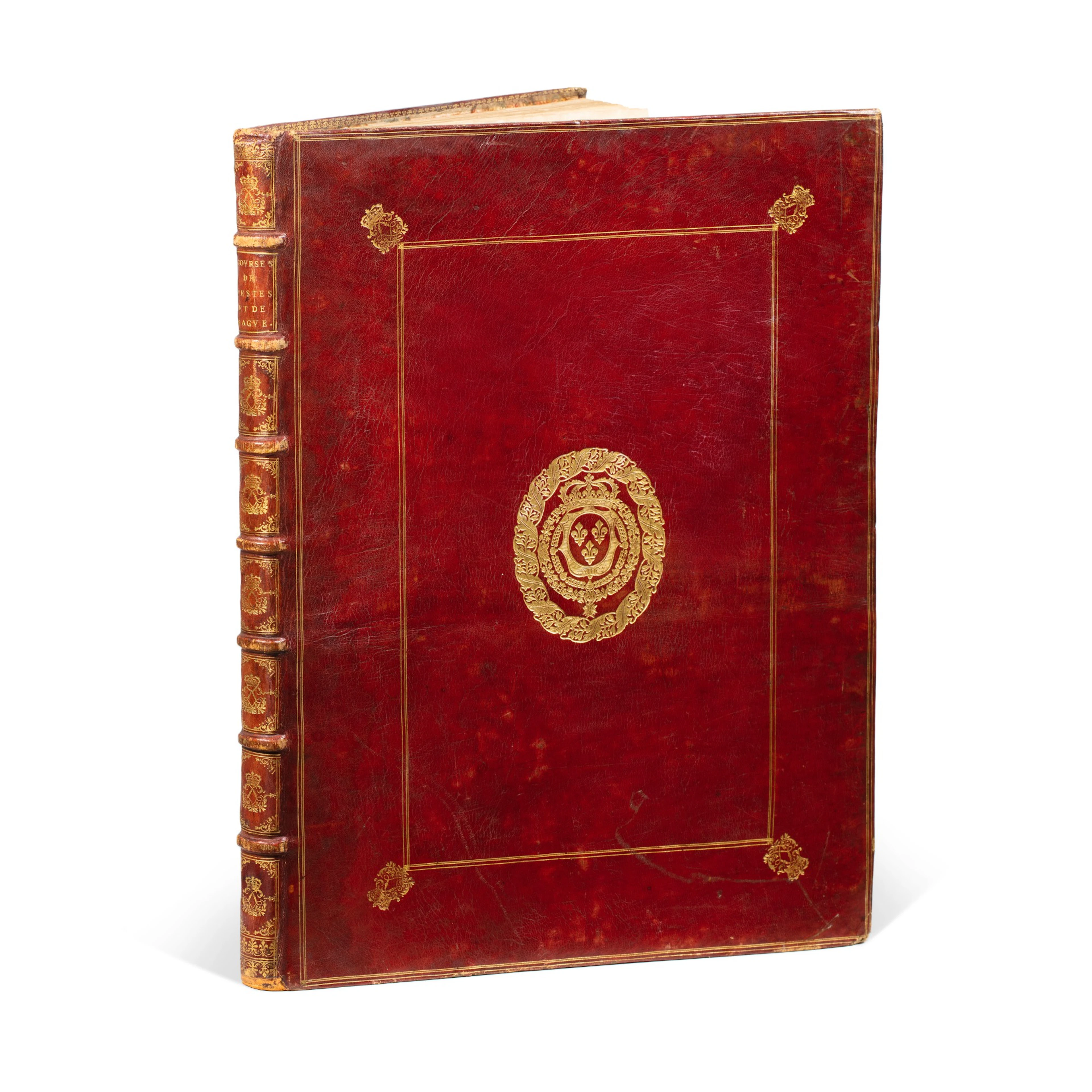 Courses de testes et de bague...Paris, 1670. Mar. rouge. Premier tirage.
