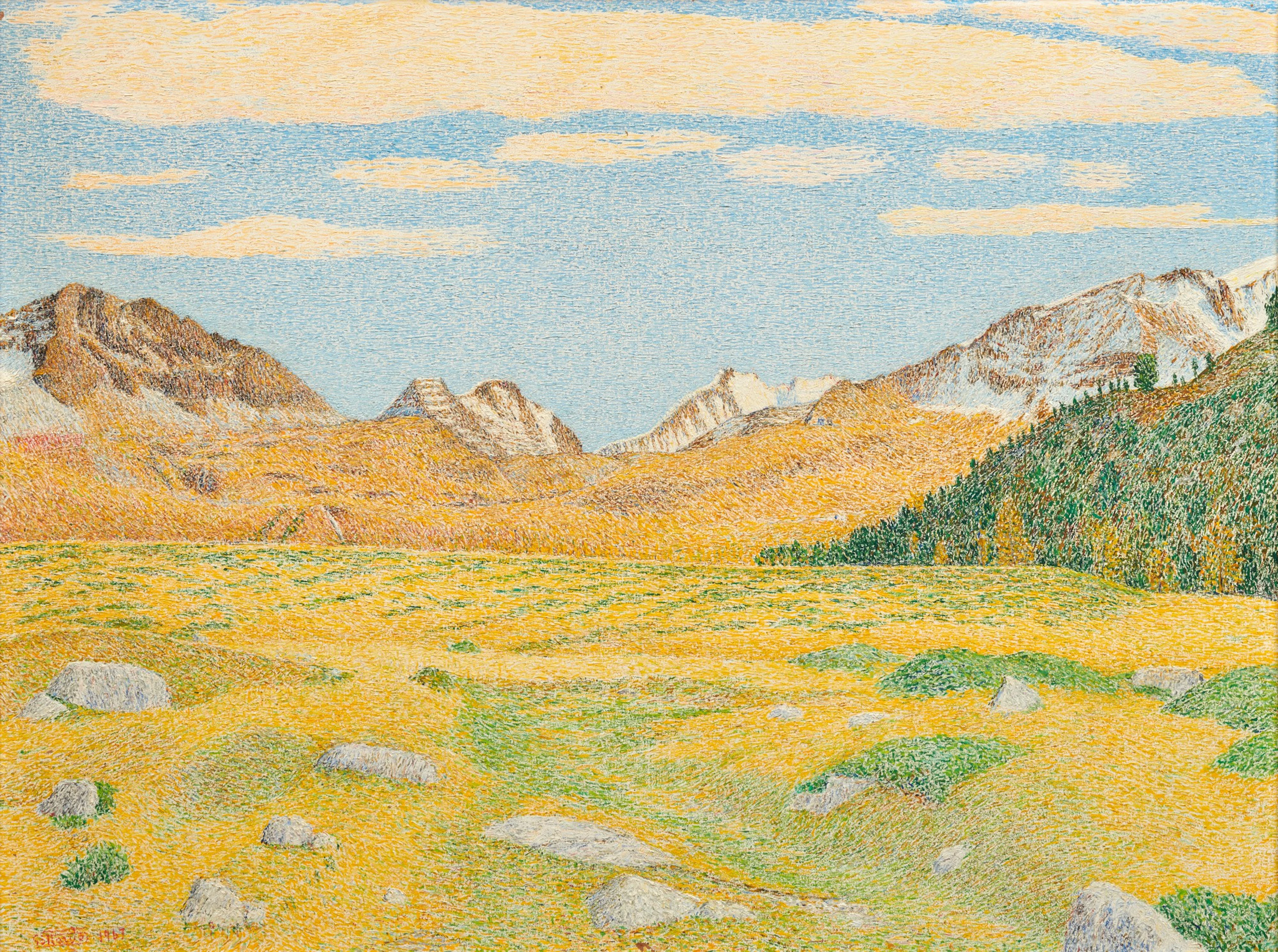 Engadiner Berglandschaft im Frühherbst, 1967