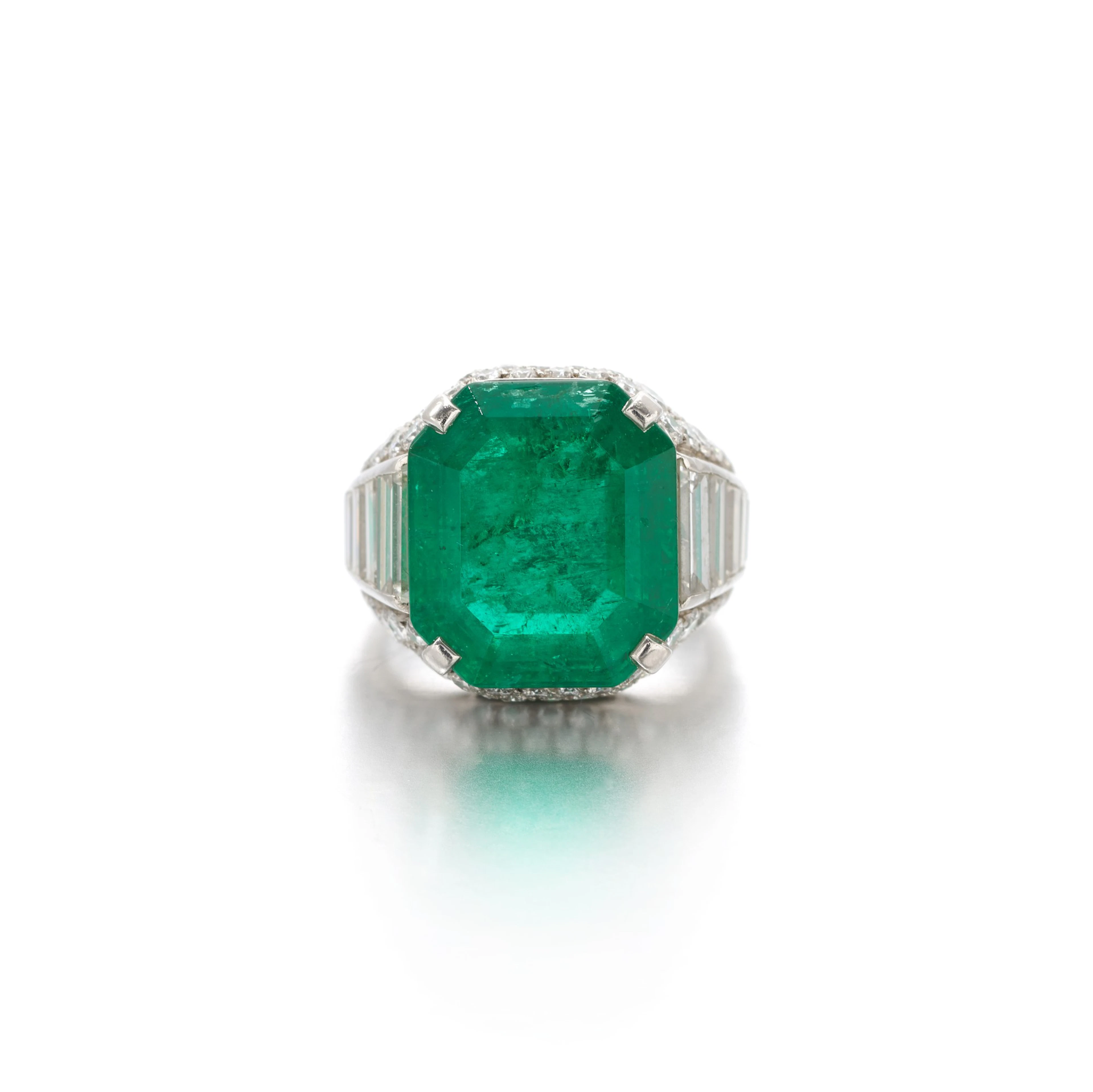 Emerald and diamond ring, Trombino