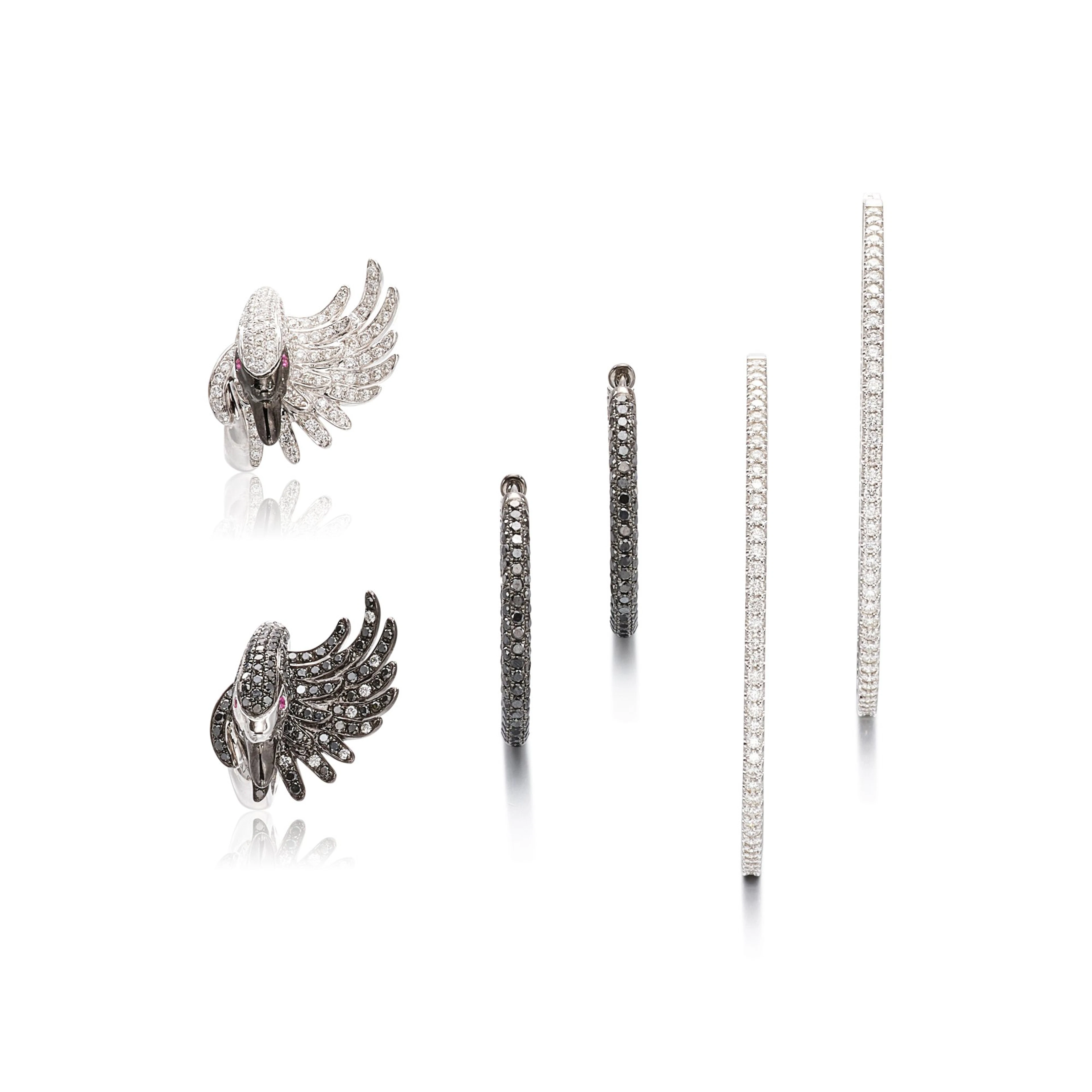 Group of Diamond and Pink Sapphire Jewellery | 鑽石 配 粉紅色剛玉 珠寶首飾一組
