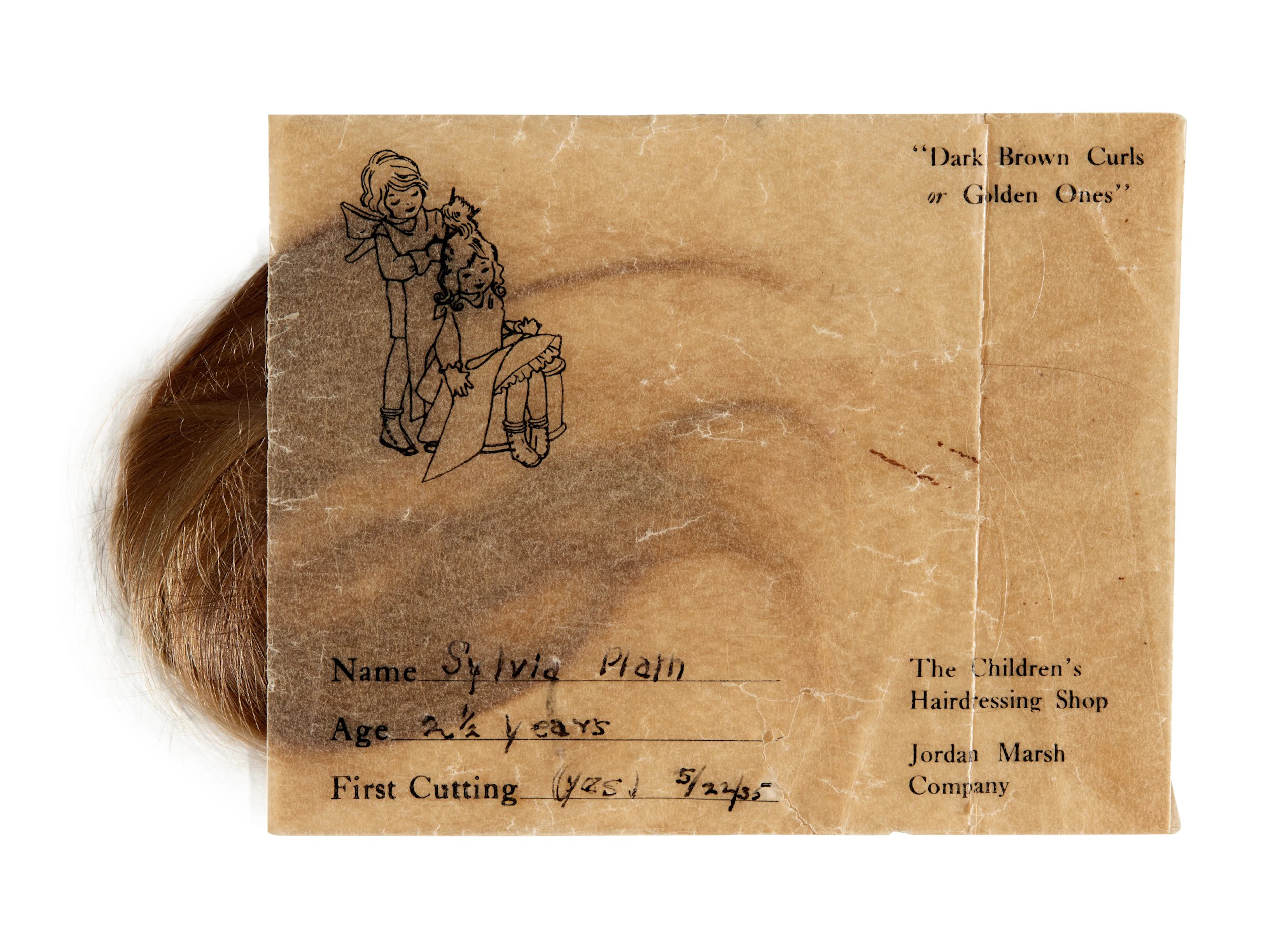 Sylvia Plath | Lock of hair, at age 2 ½