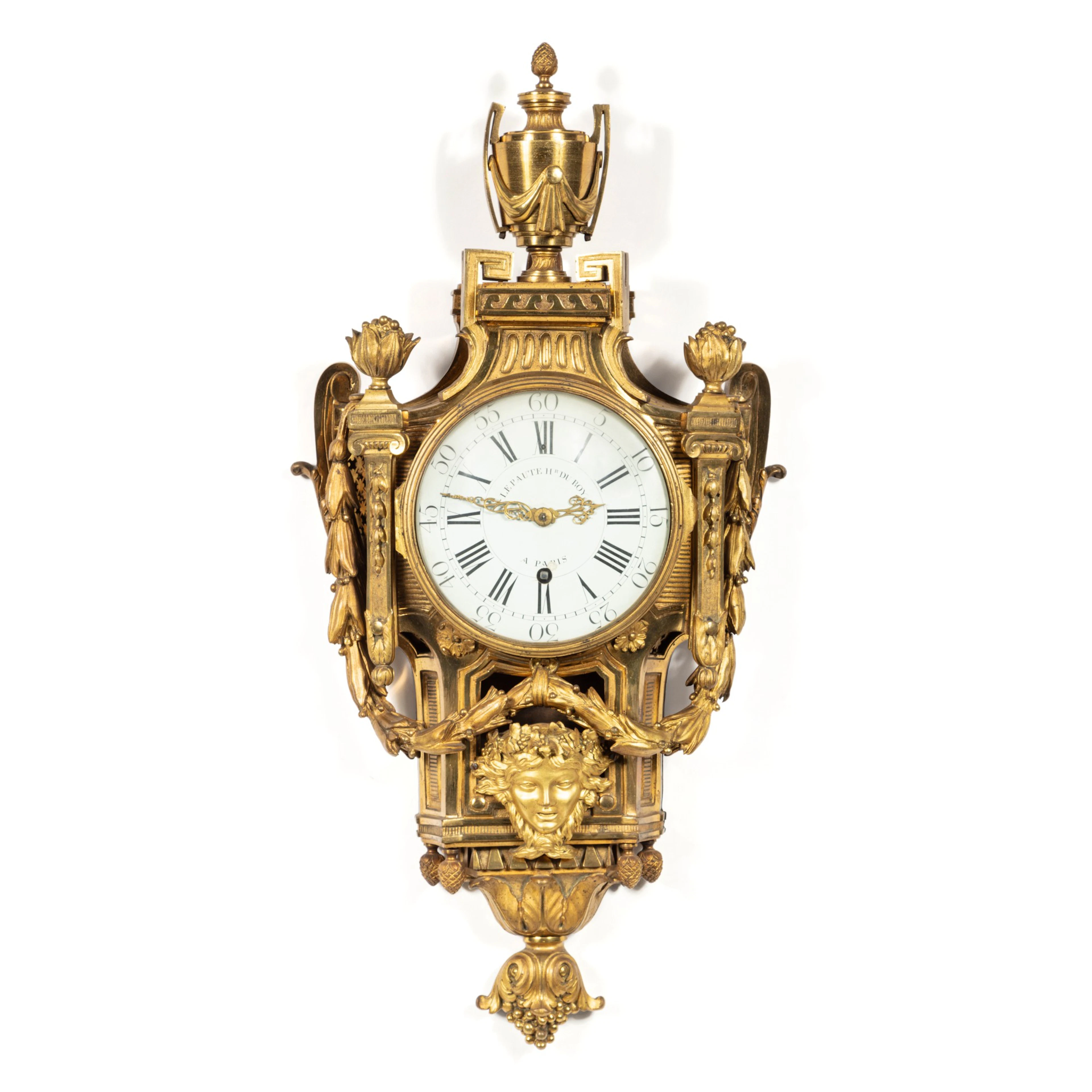 A gilt-bronze bracket clock