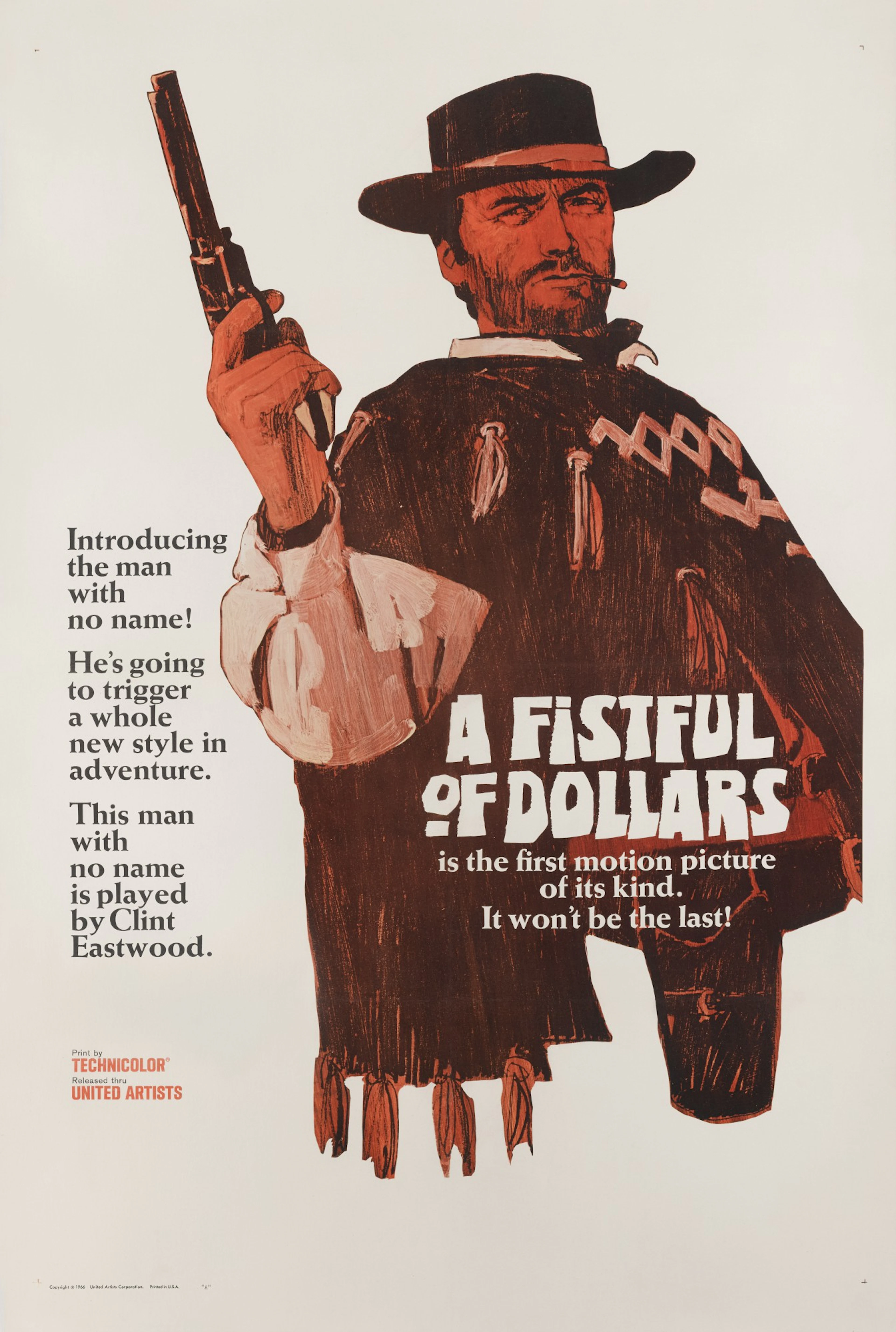 Per un Pugno di Dollari/ A Fistful of Dollars (1964), advance style A poster, US