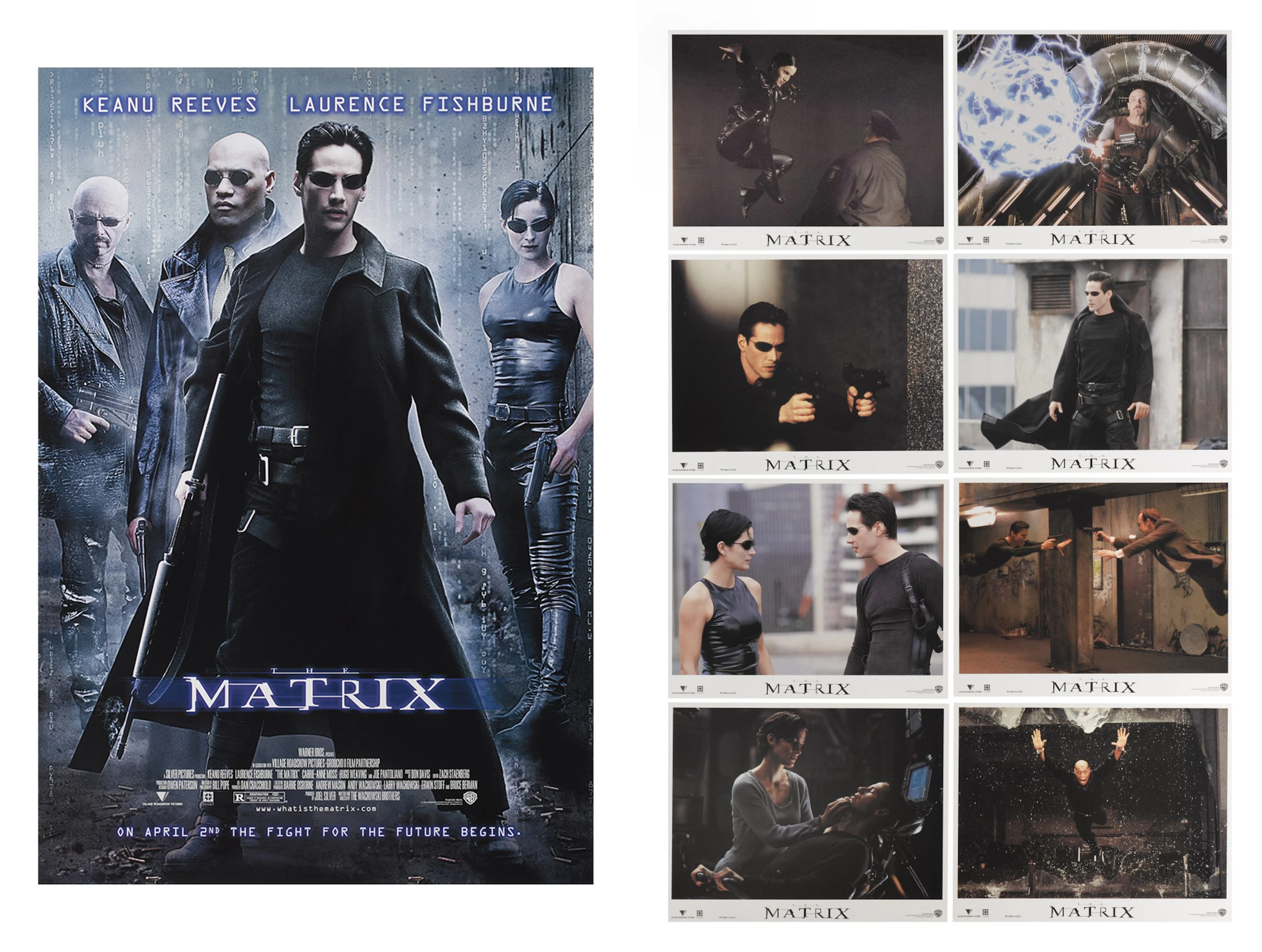 The Matrix (1999), poster and set of 8 lobby cards, US