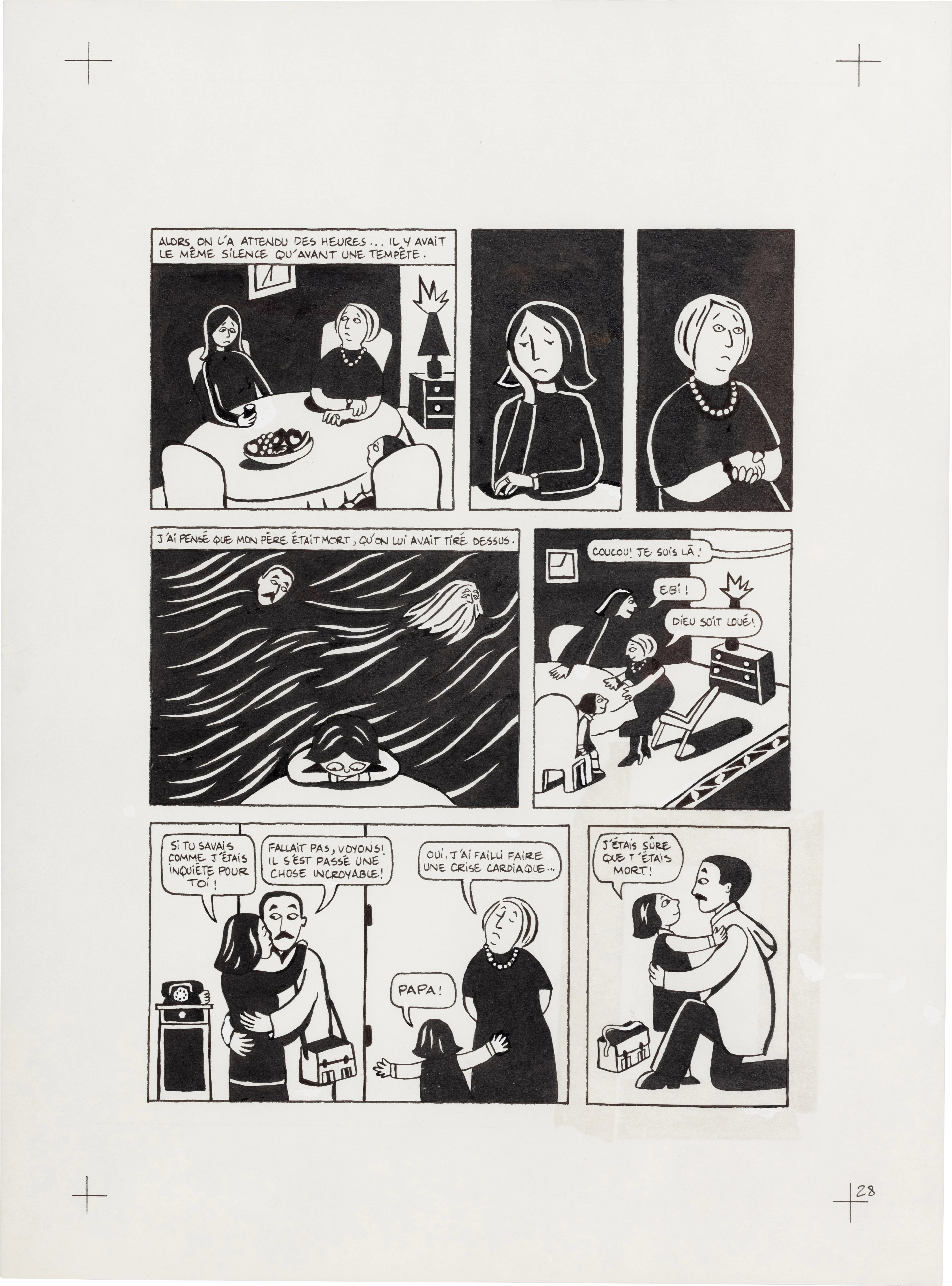Persepolis (Original Book Art, page 28)