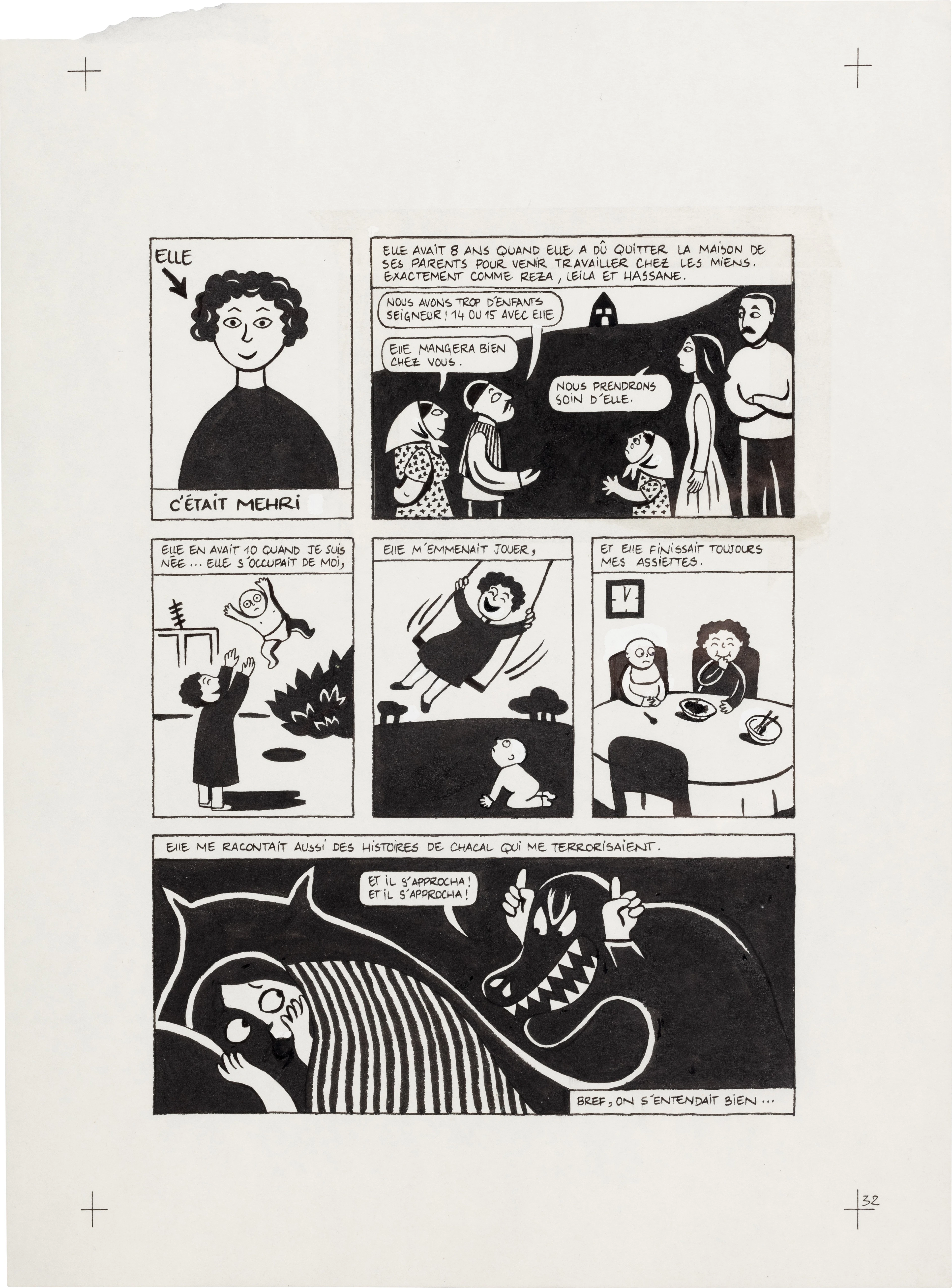 Persepolis (Original Book Art, page 32)