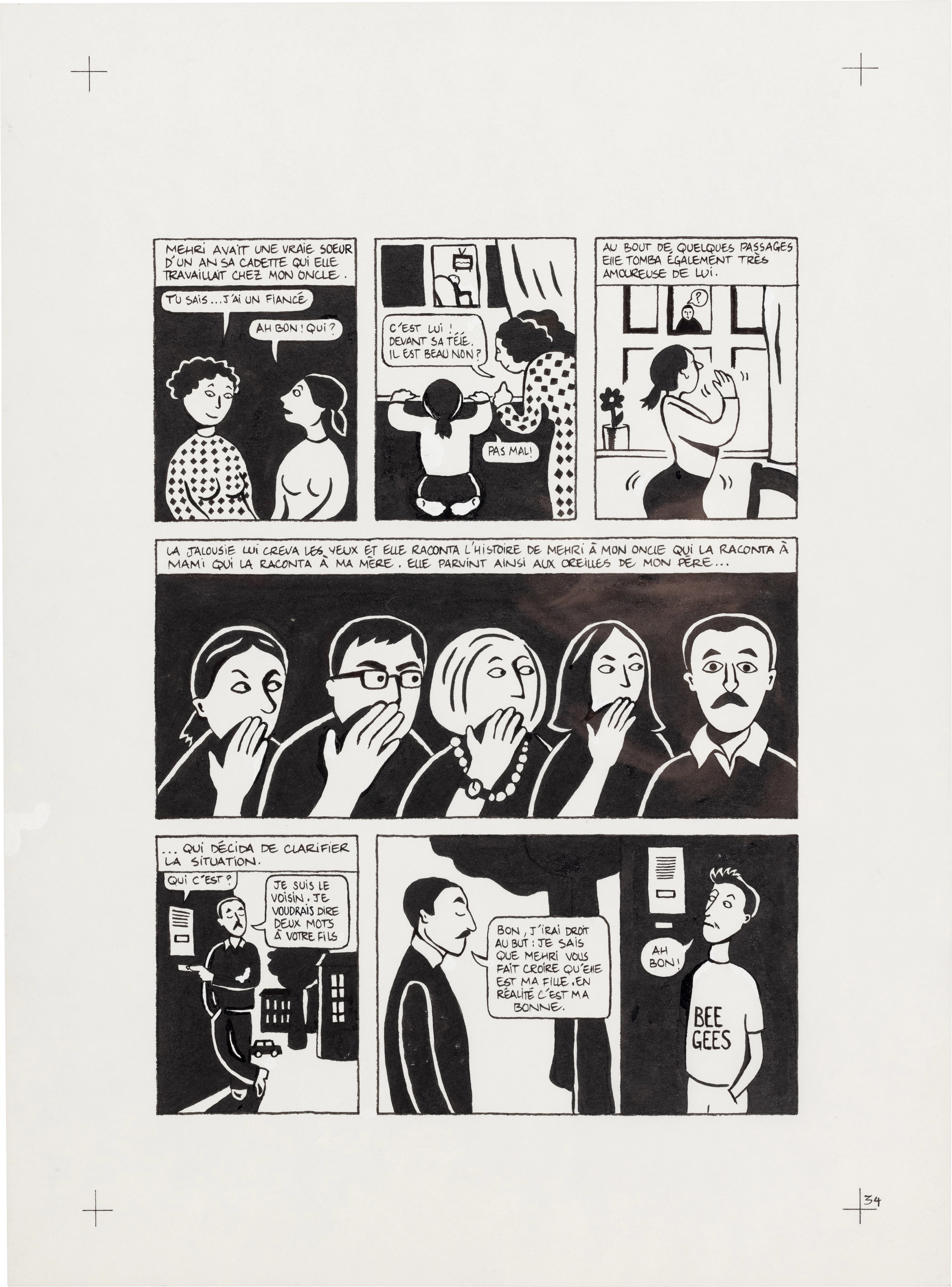 Persepolis (Original Book Art, page 34)