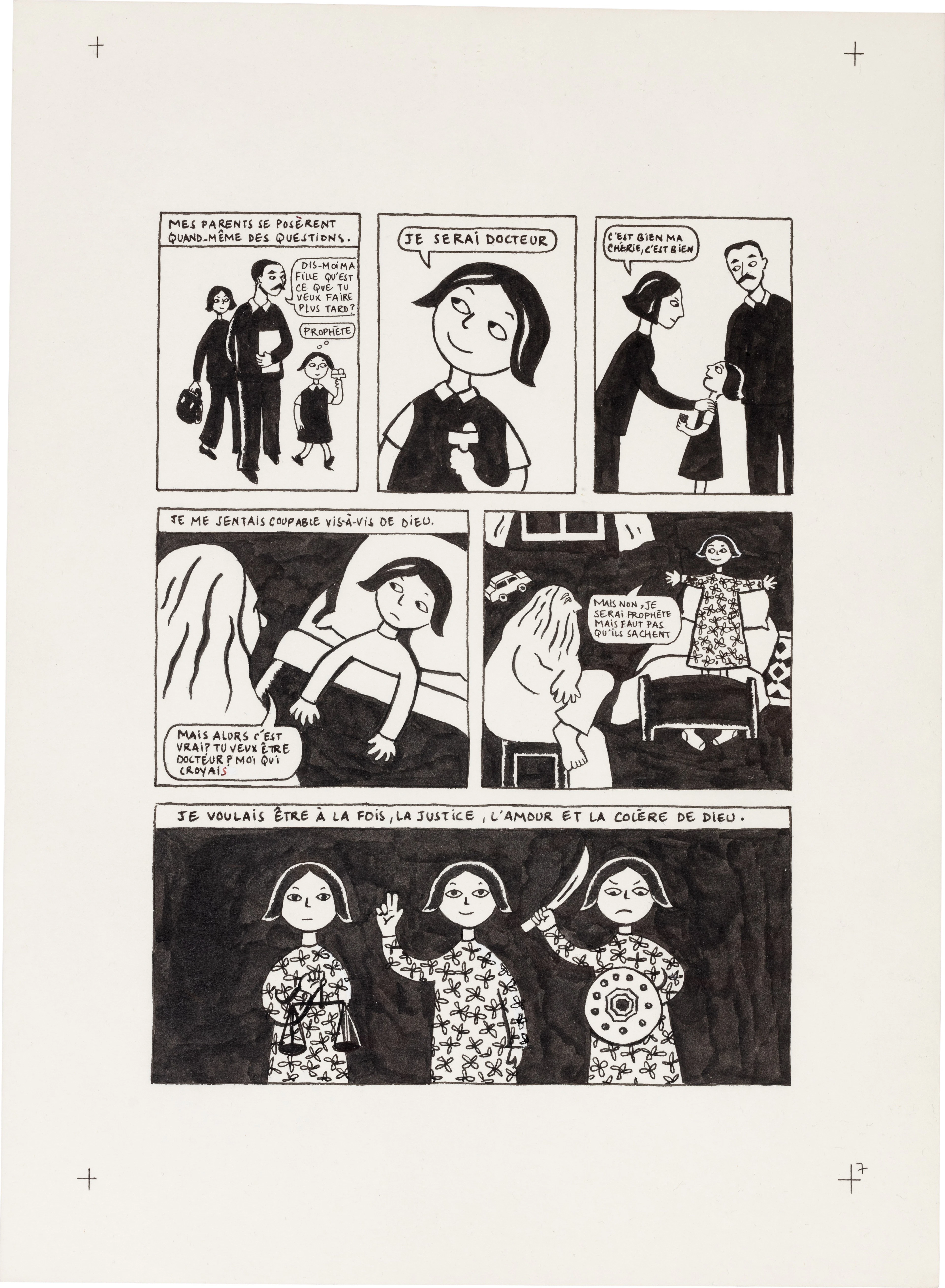 Persepolis (Original Book Art, page 7)