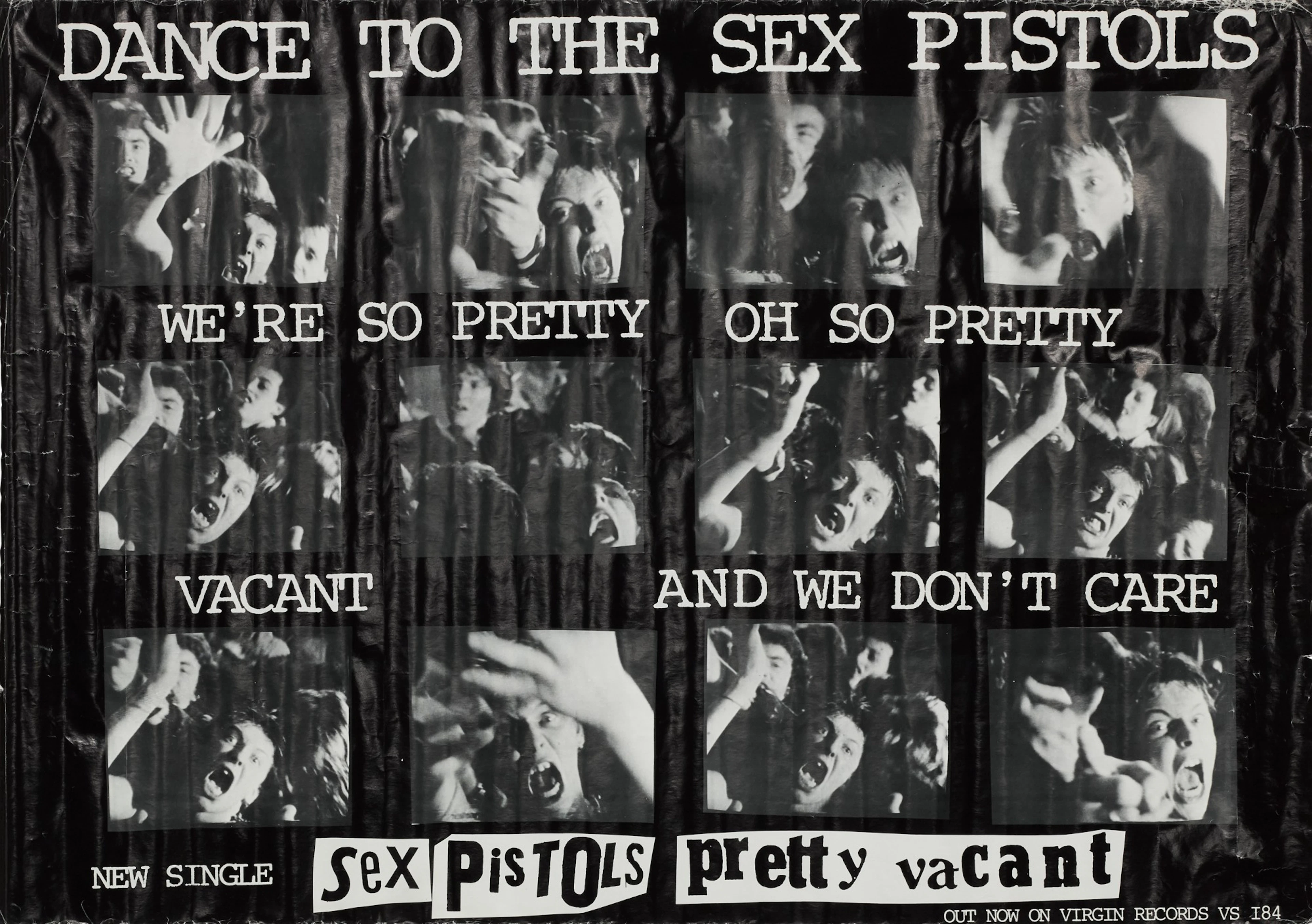 Jamie Reid | Pretty Vacant, promotional poster, dance to the Sex Pistols