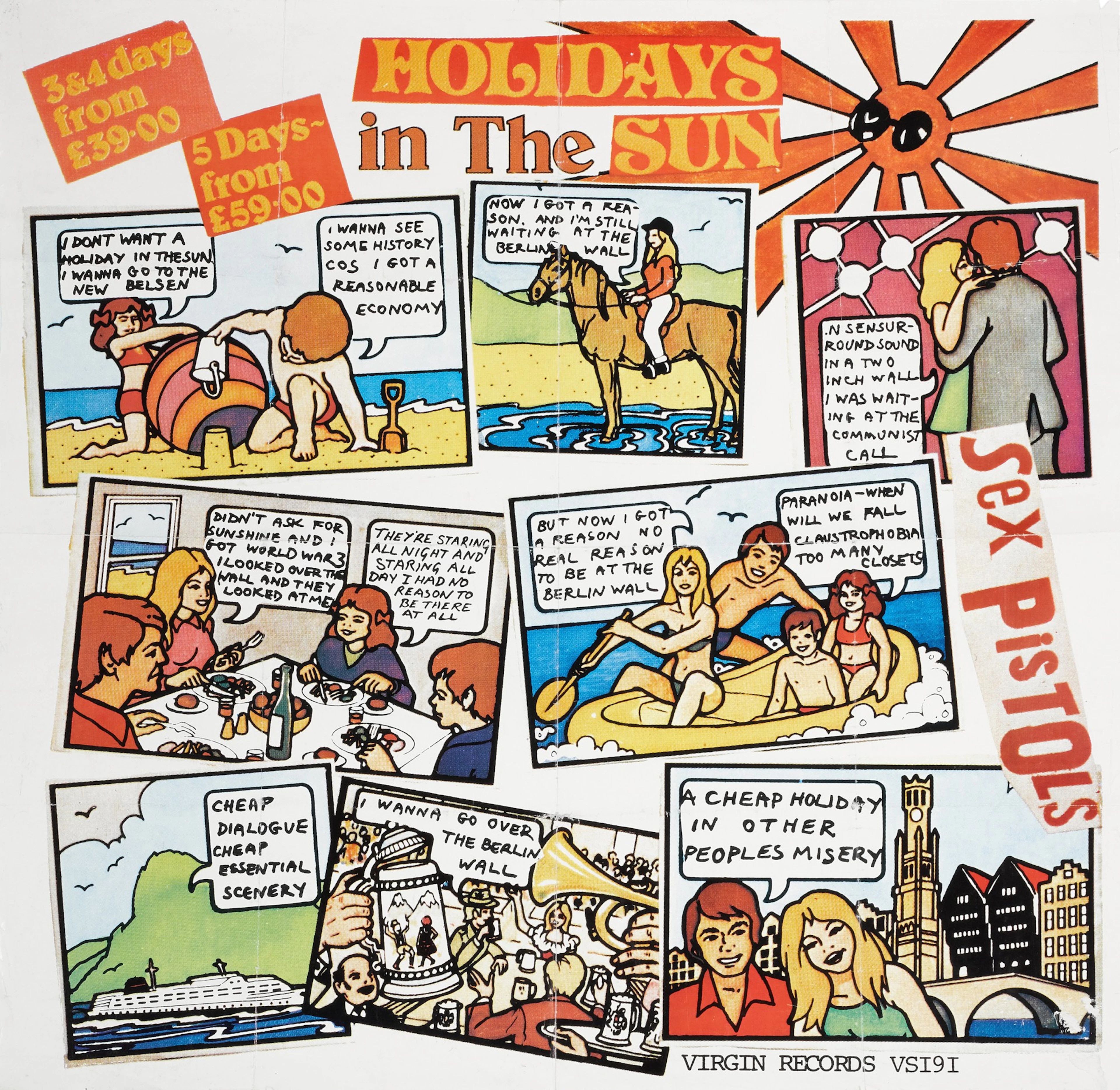 Jamie Reid | Holidays in the Sun, promotional poster, 14 October 1977