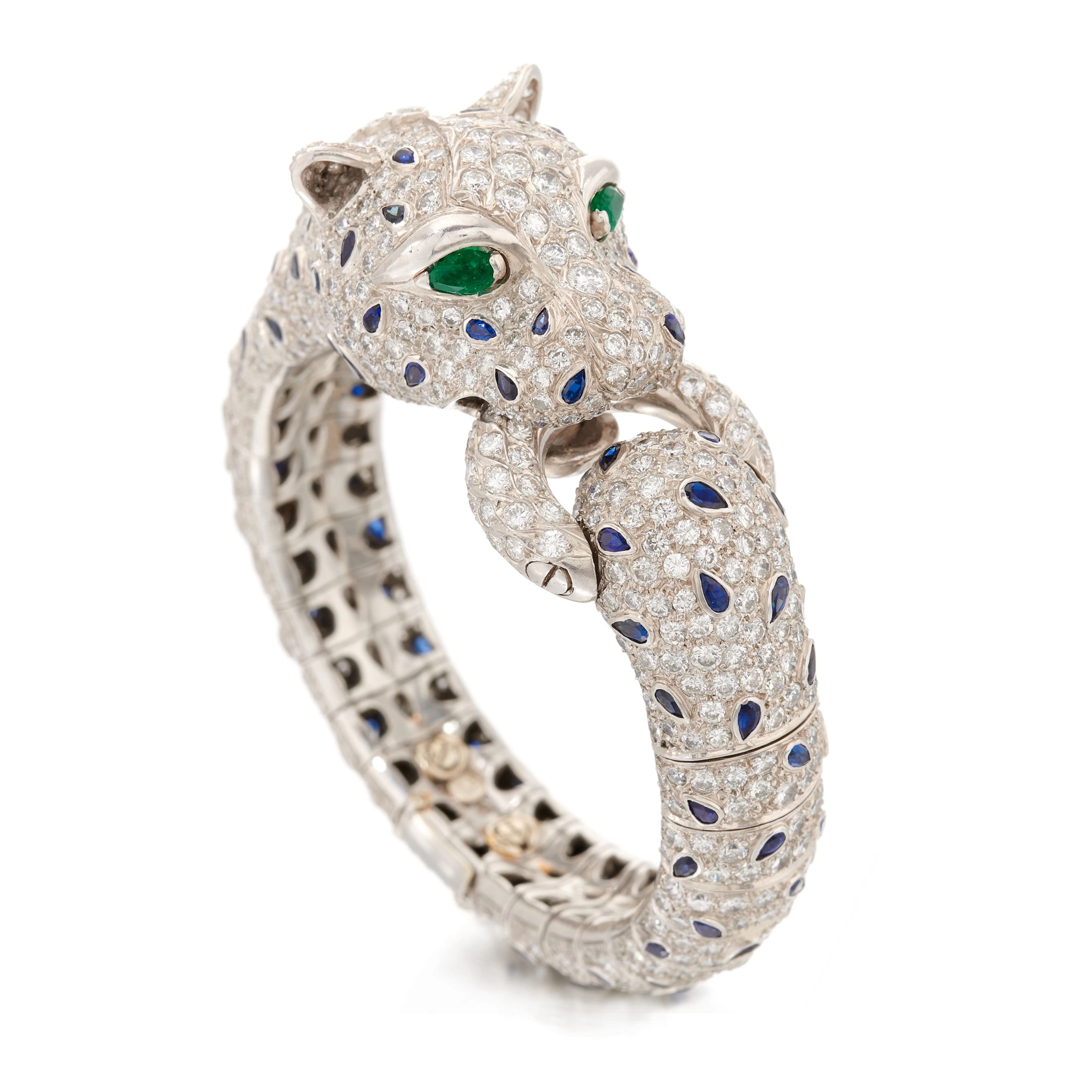 Sapphire, emerald and diamond bangle (Bracciale in zaffiri, smeraldi e diamanti)