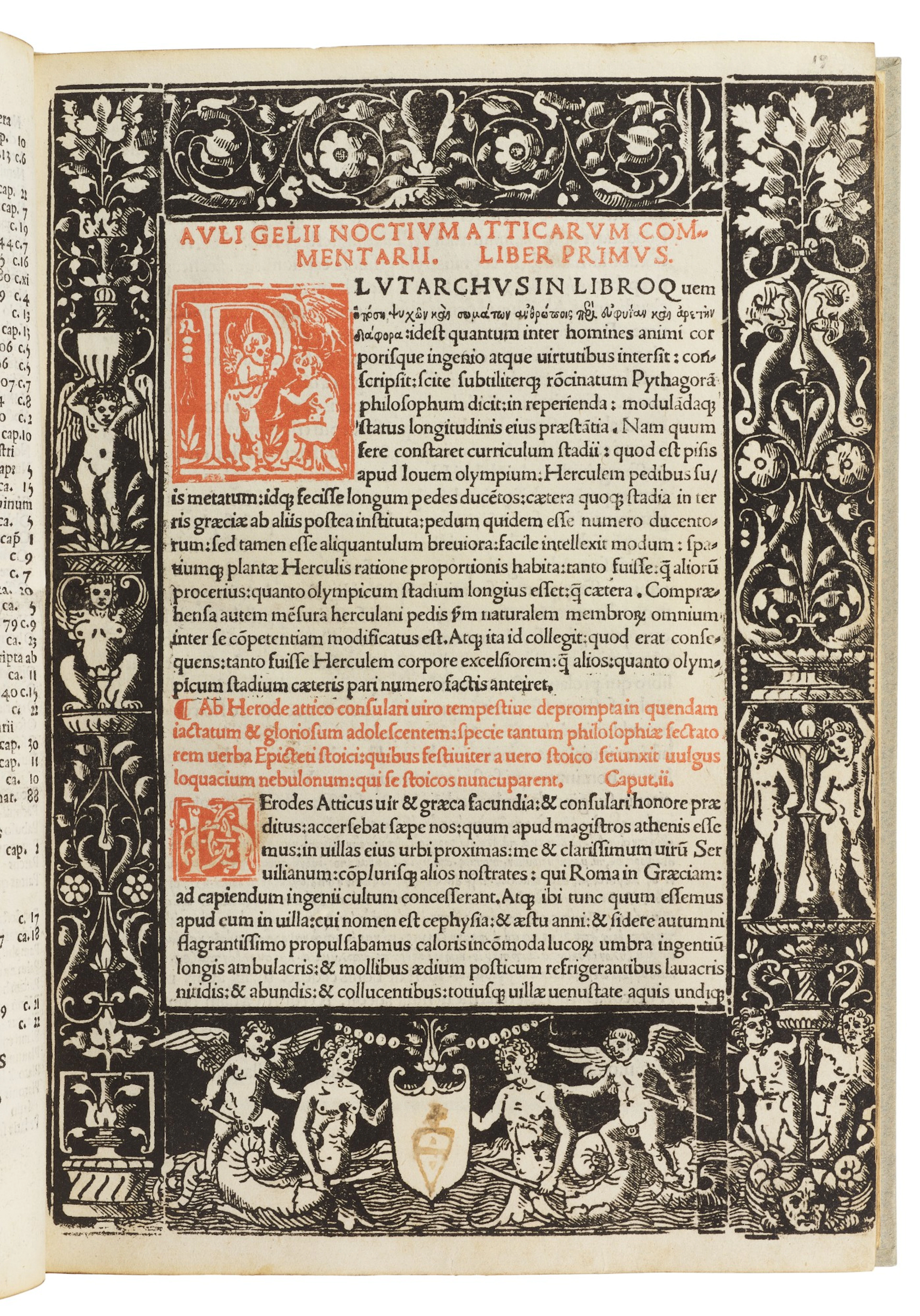 Gellius, Noctes Atticae, Venice, Tacuino, 1509, modern vellum-backed boards