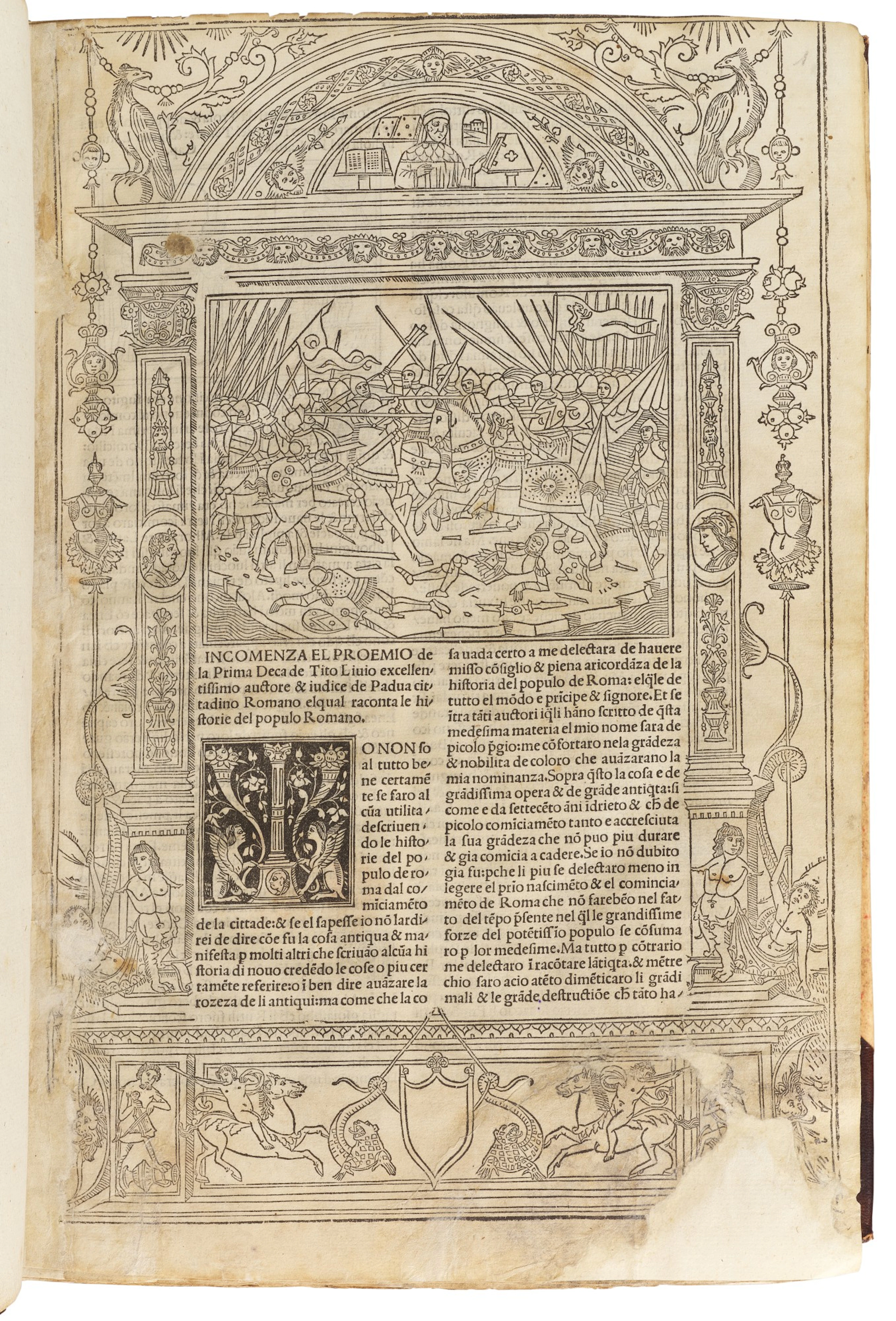 Livius, Historiae Romanae decades [Italian], Venice, 1493, modern half calf