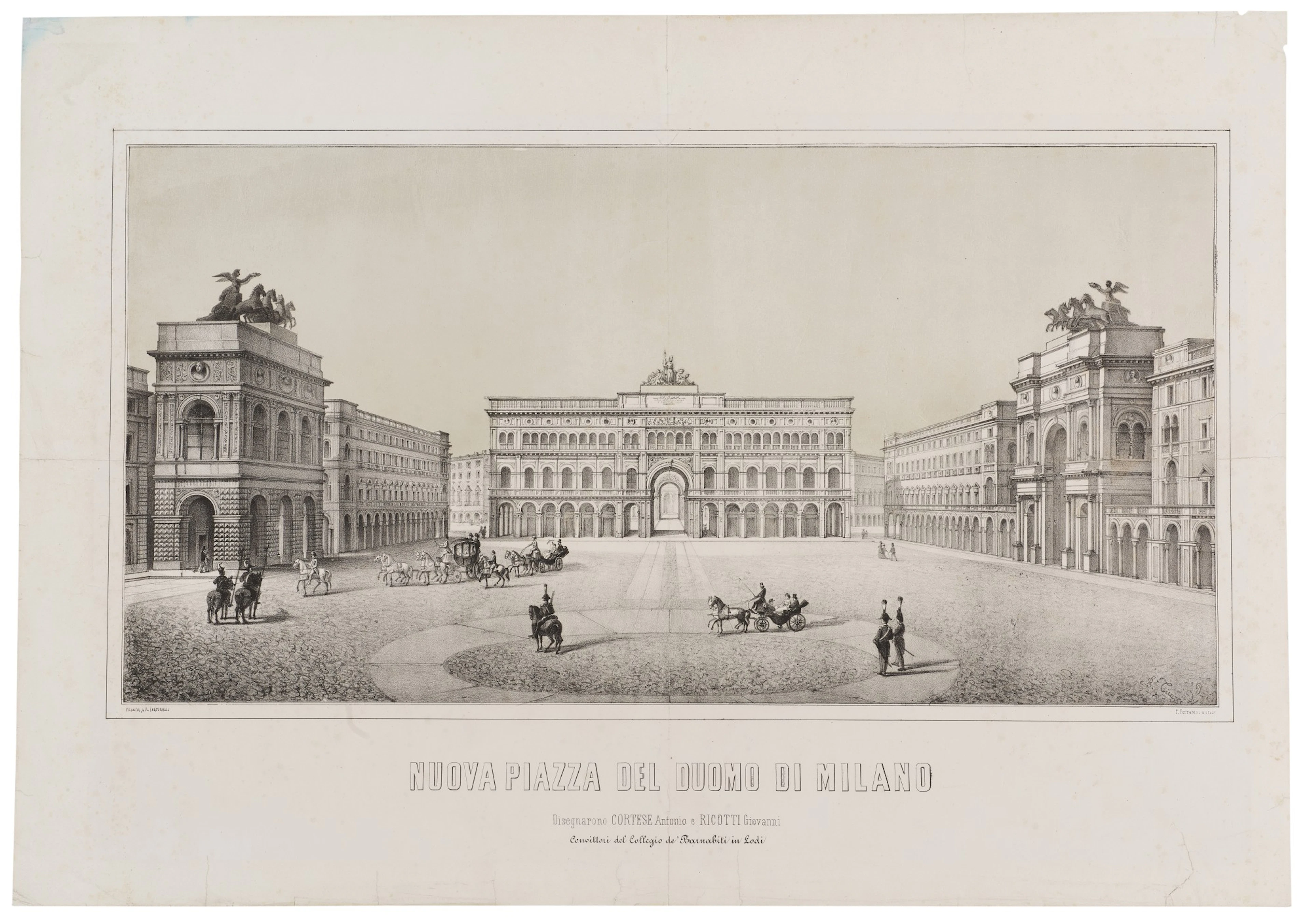A. Cortese, G. Ricotti, una grande tav. lit., Milano, c.1870